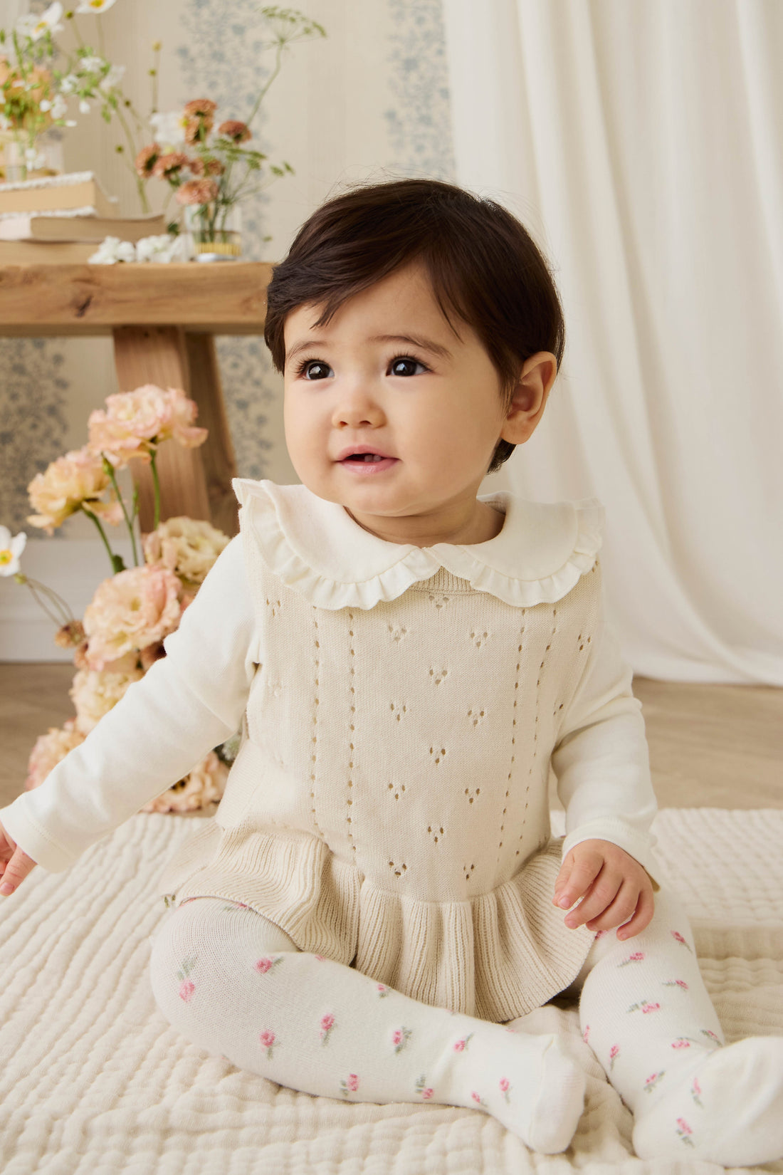 Erica Knitted Top - Vanilla Childrens Top from Jamie Kay USA