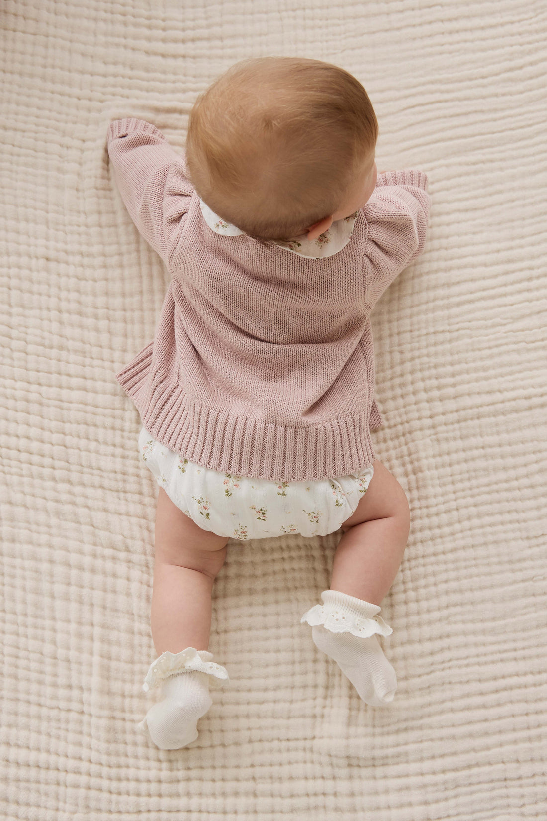 Tasha Knitted Cardigan - Sweetpea Marle Childrens Cardigan from Jamie Kay USA