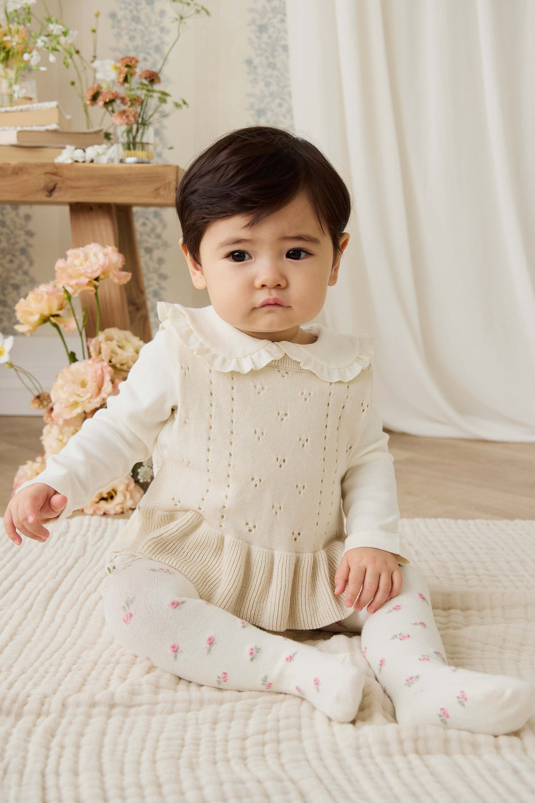 Erica Knitted Top - Vanilla Childrens Top from Jamie Kay USA