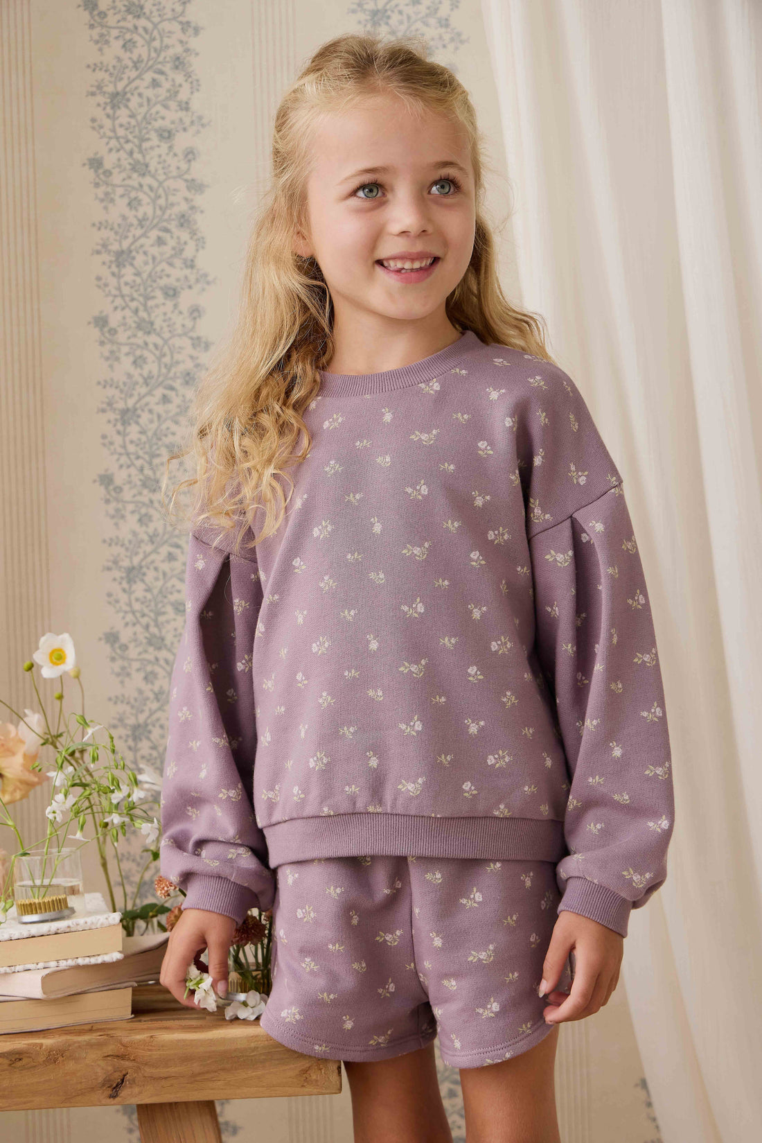 Organic Cotton Etta Short - Isla Plum Childrens Shorts from Jamie Kay USA