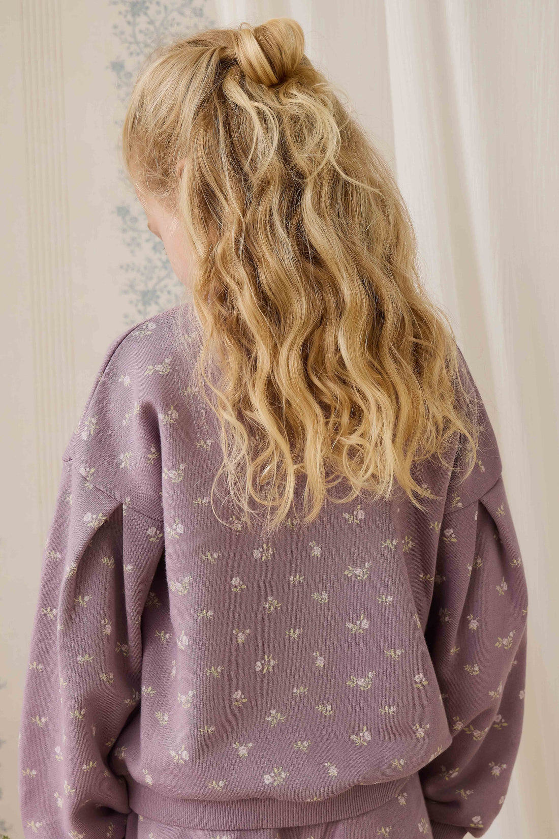 Organic Cotton Elara Sweatshirt - Isla Plum Childrens Sweatshirting from Jamie Kay USA