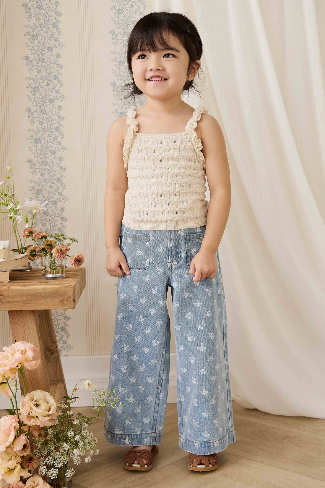 Sammy Knitted Top - Vanilla Childrens Top from Jamie Kay USA