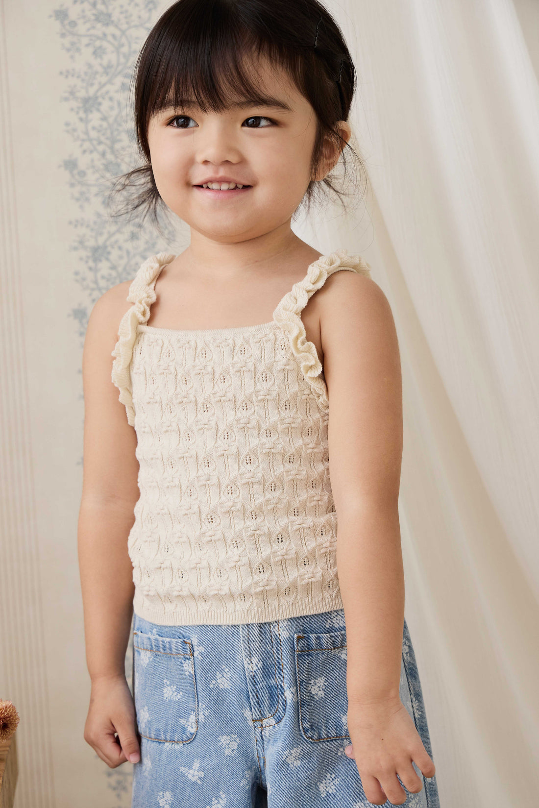 Sammy Knitted Top - Vanilla Childrens Top from Jamie Kay USA