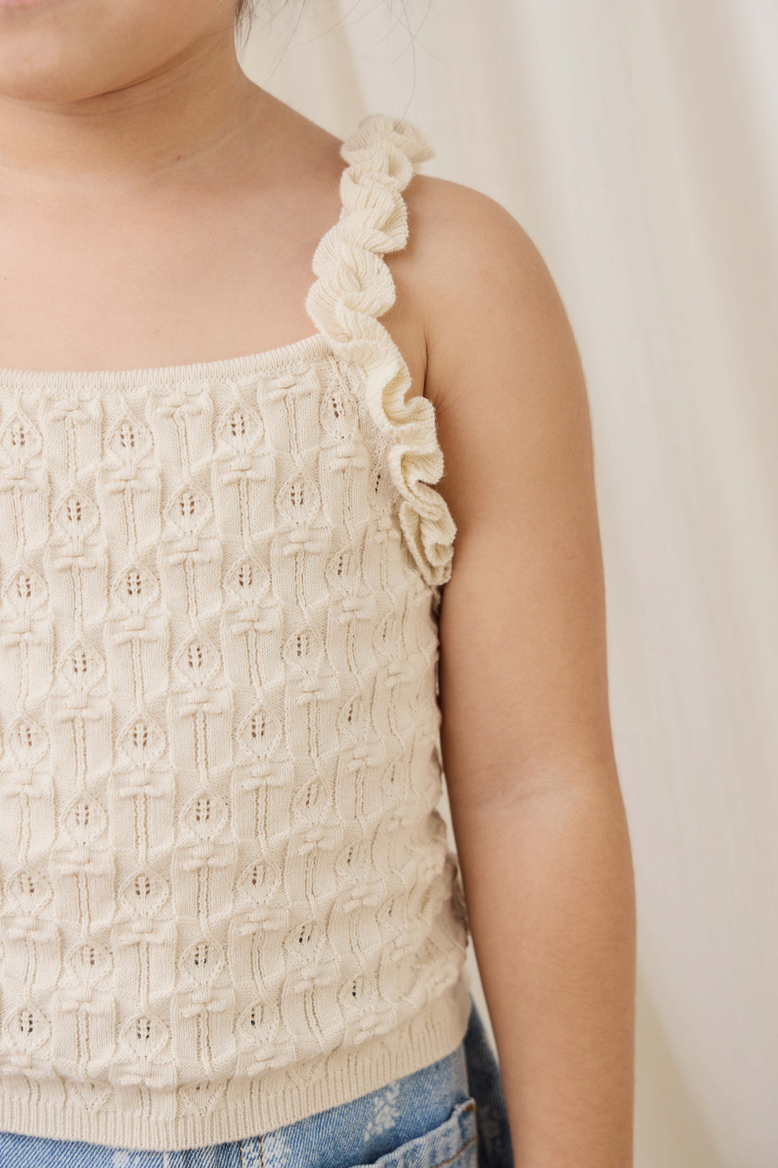 Sammy Knitted Top - Vanilla Childrens Top from Jamie Kay USA