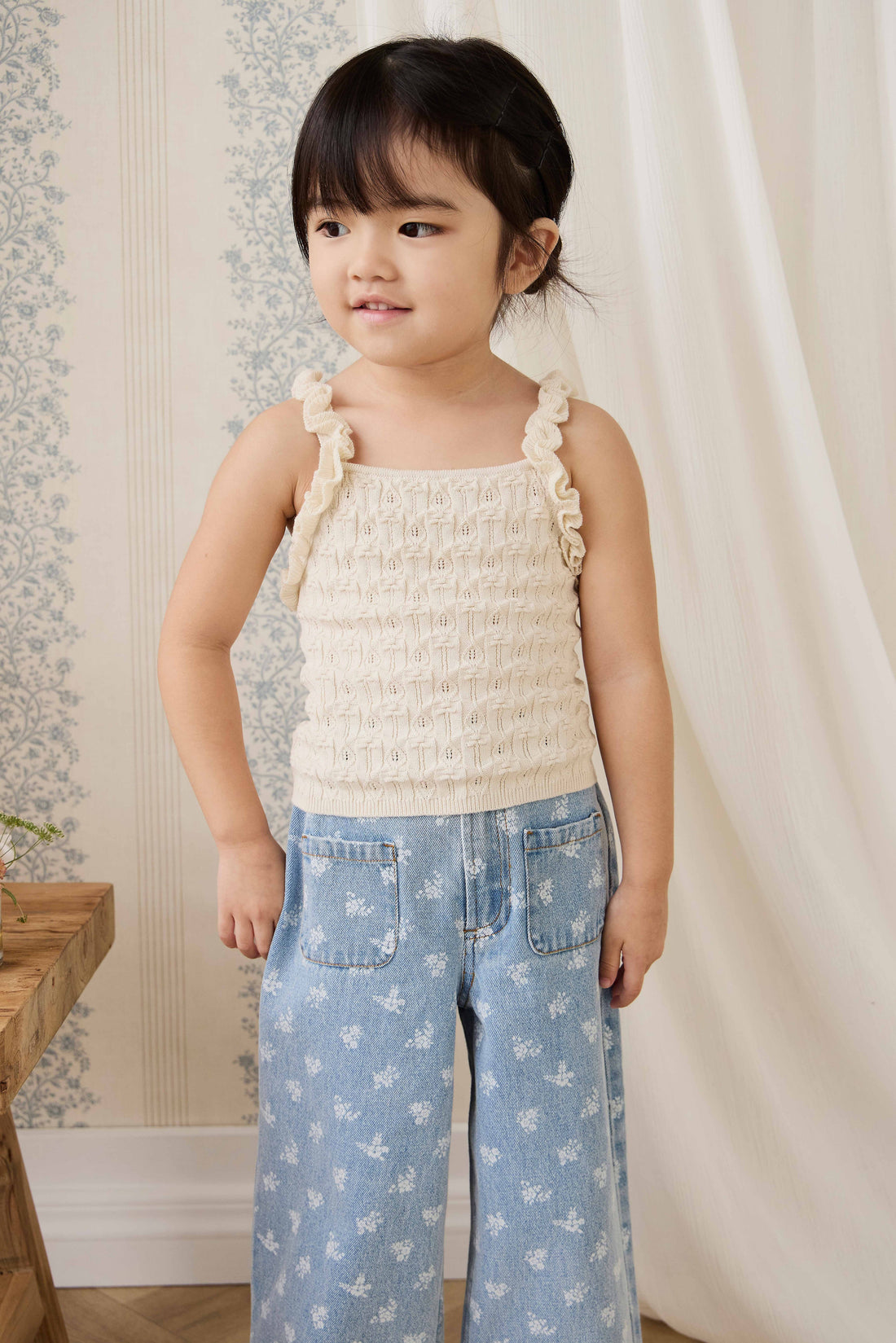 Sammy Knitted Top - Vanilla Childrens Top from Jamie Kay USA