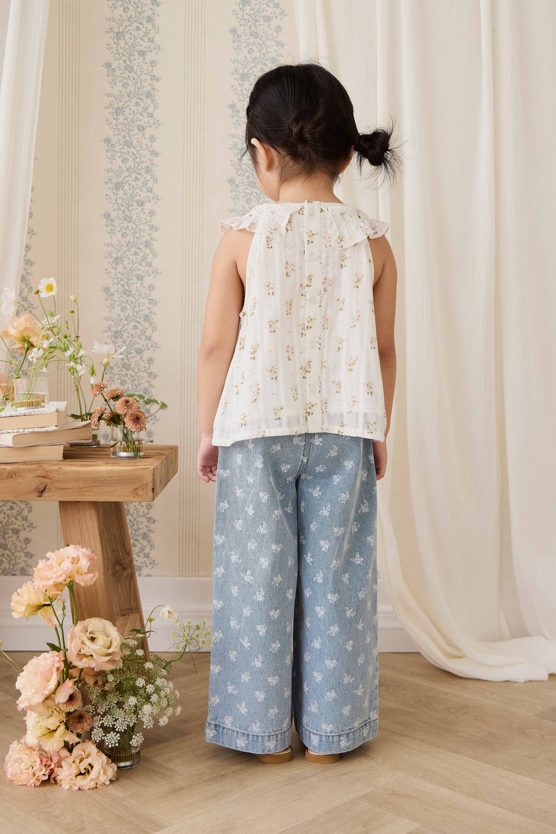 Organic Cotton Saylor Top - Josepha Egret Childrens Top from Jamie Kay USA