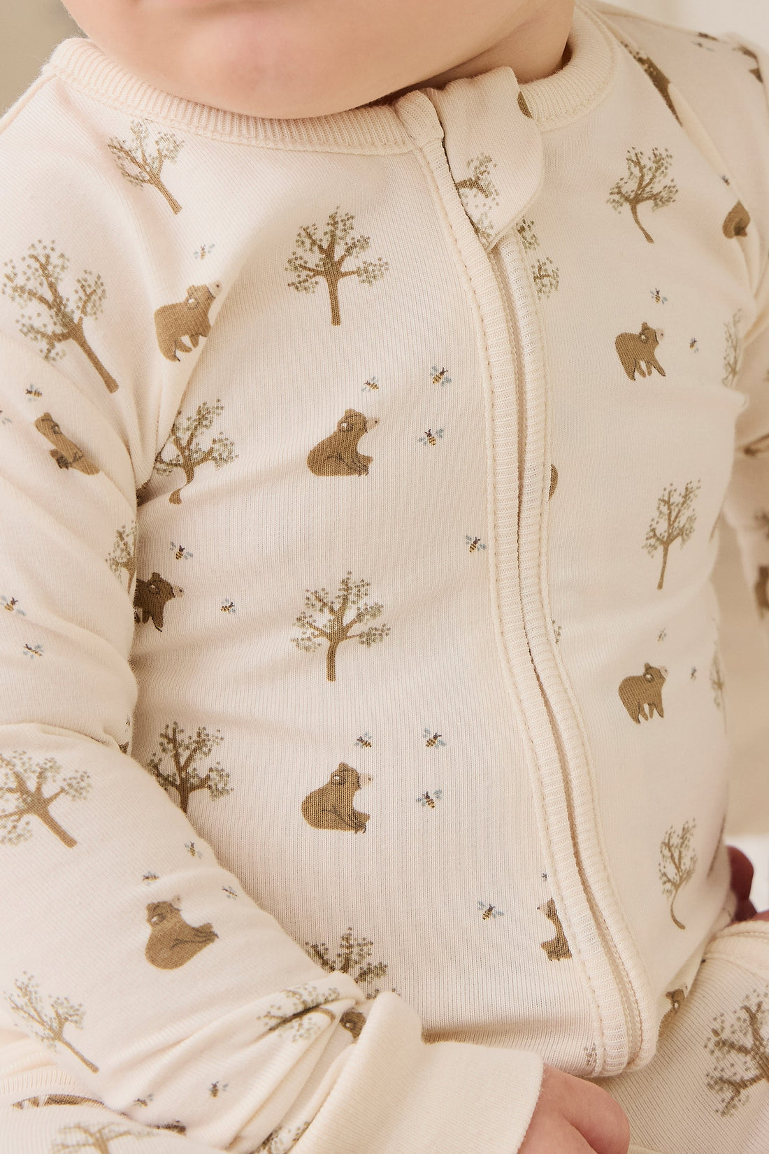 Organic Cotton Jude Onepiece - Honey Bear Cloud Childrens Onepiece from Jamie Kay USA