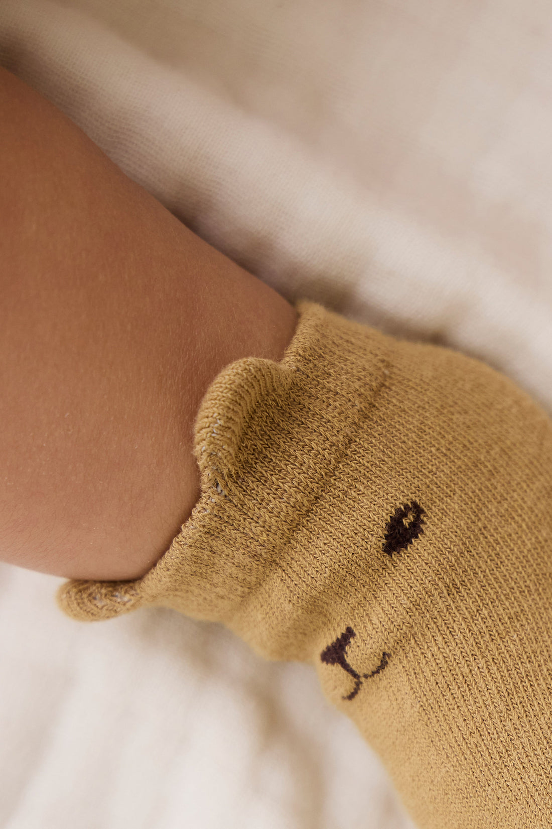 George Bear Ankle Sock - Buckwheat Childrens Socks from Jamie Kay USA