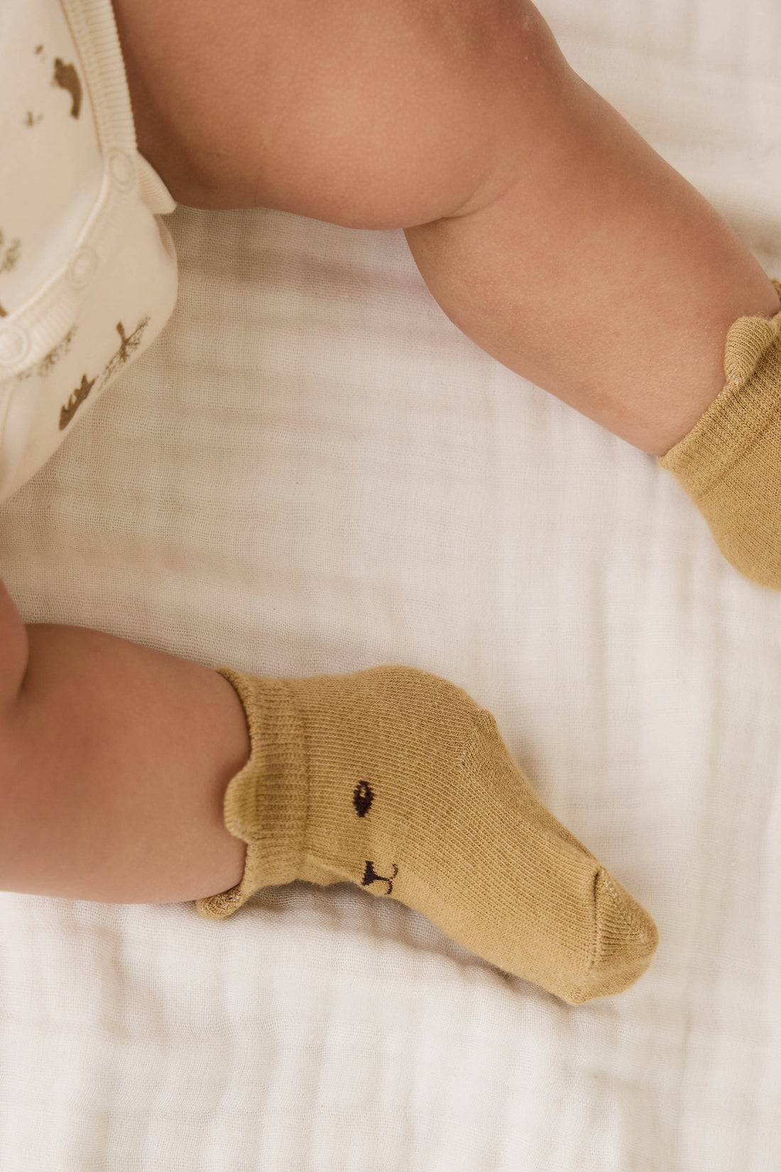 George Bear Ankle Sock - Buckwheat Childrens Socks from Jamie Kay USA