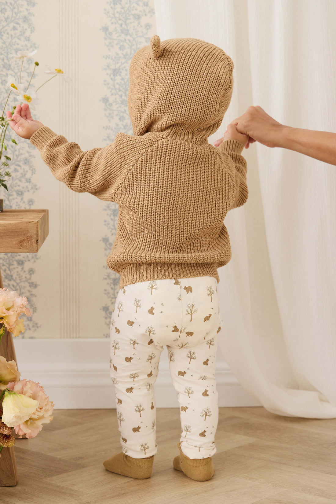 Bear Cardigan - Tawny Brown Childrens Cardigan from Jamie Kay USA