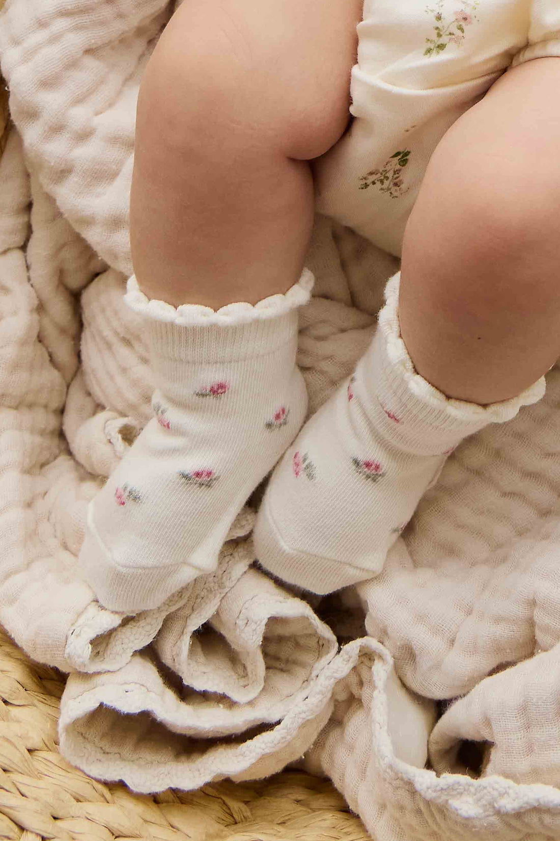 Sophia Socks - Sophia Flower Childrens Socks from Jamie Kay USA