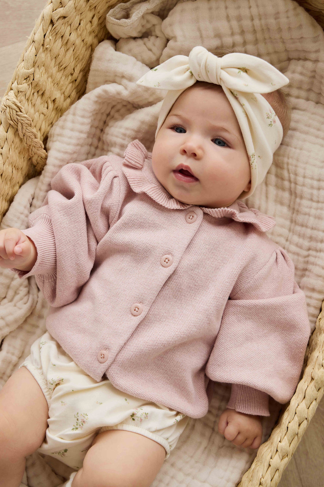 Organic Cotton Classic Bloomer - Josepha Egret Small Childrens Bloomer from Jamie Kay USA