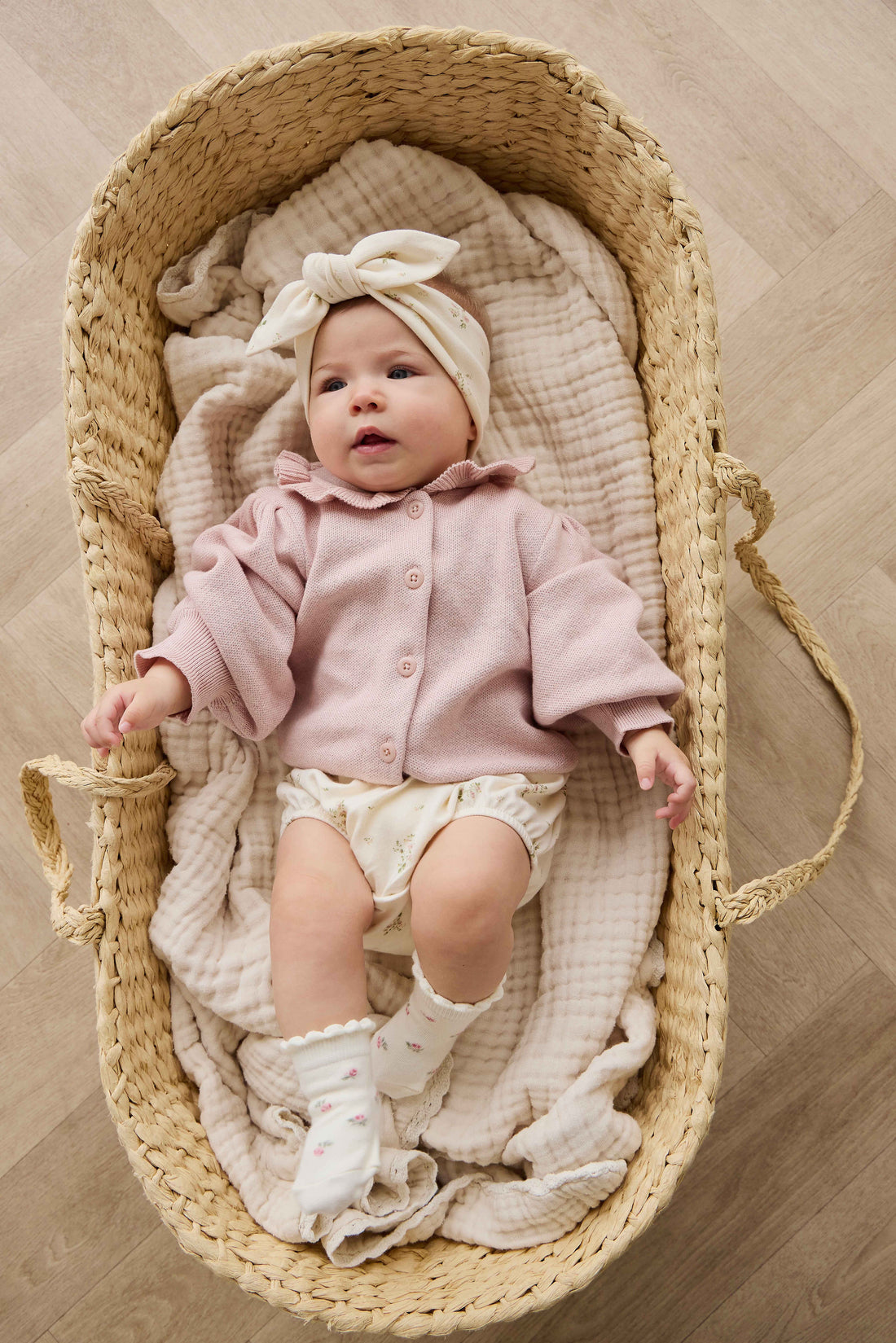 Organic Cotton Classic Bloomer - Josepha Egret Small Childrens Bloomer from Jamie Kay USA