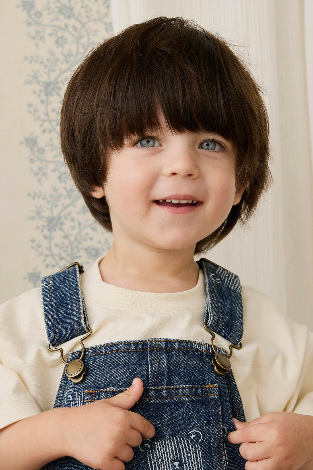 Fenix Short Overall - Teddy Face Denim Childrens Overall from Jamie Kay USA