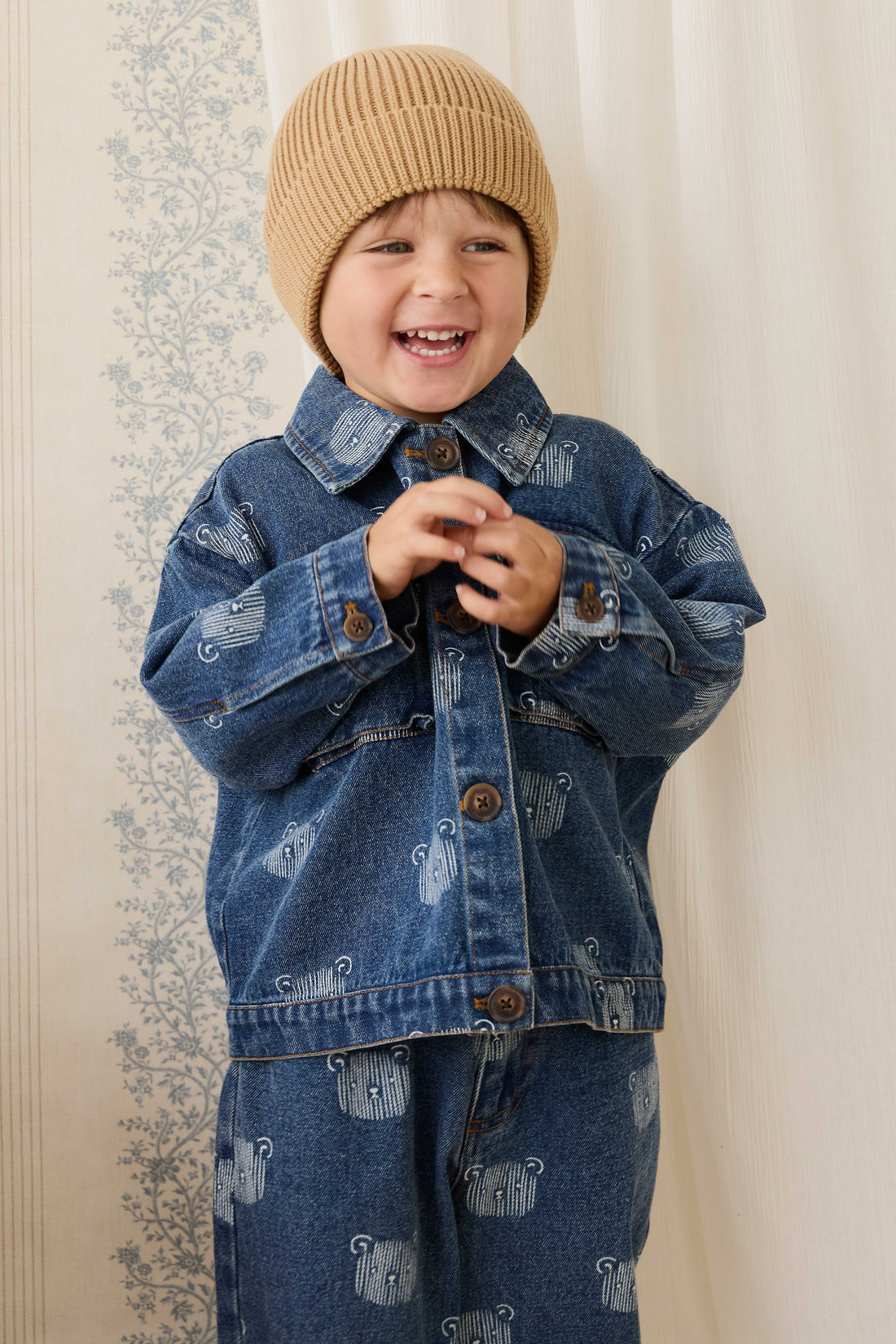 Nicolai Jacket - Teddy Face Denim Childrens Jacket from Jamie Kay USA