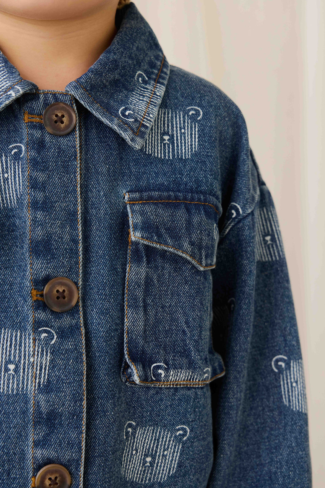 Nicolai Jacket - Teddy Face Denim Childrens Jacket from Jamie Kay USA