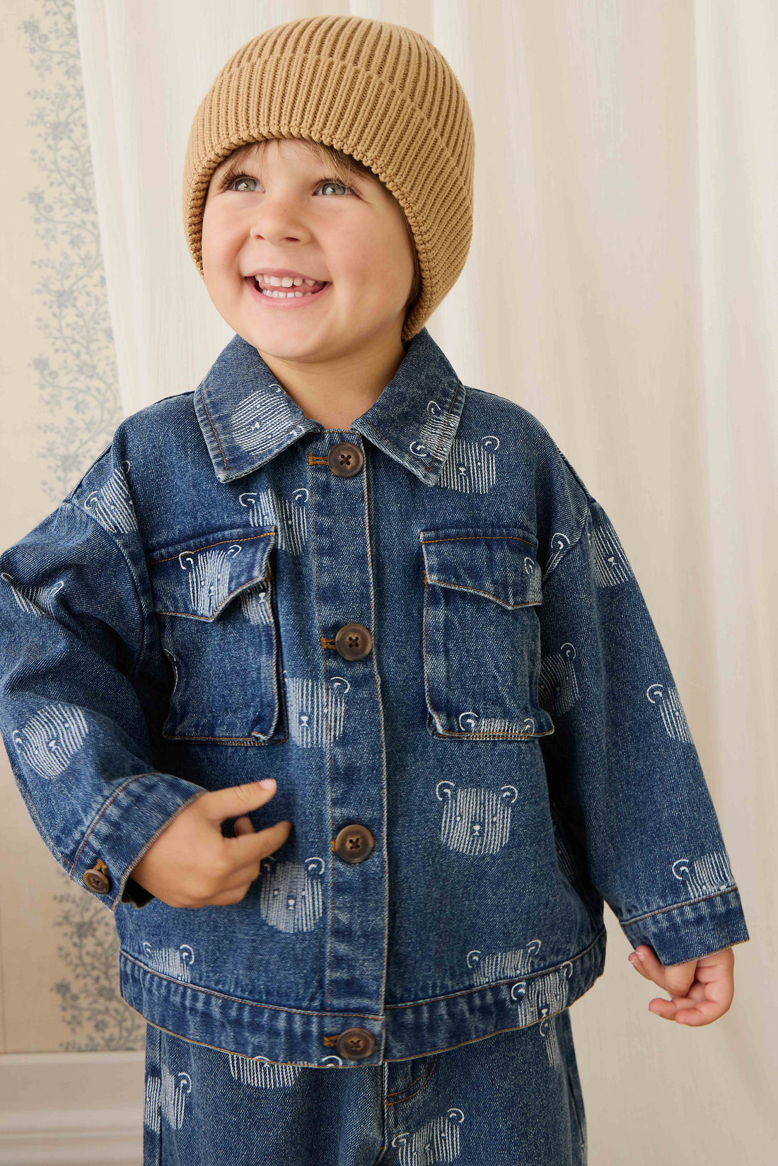 Nicolai Jacket - Teddy Face Denim Childrens Jacket from Jamie Kay USA