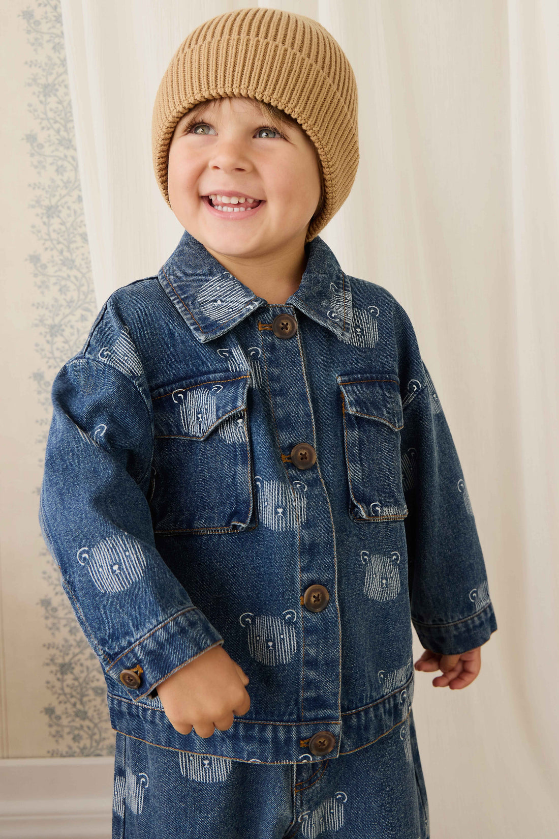 Leon Knit Beanie - Tawny Brown Childrens Beanie from Jamie Kay USA