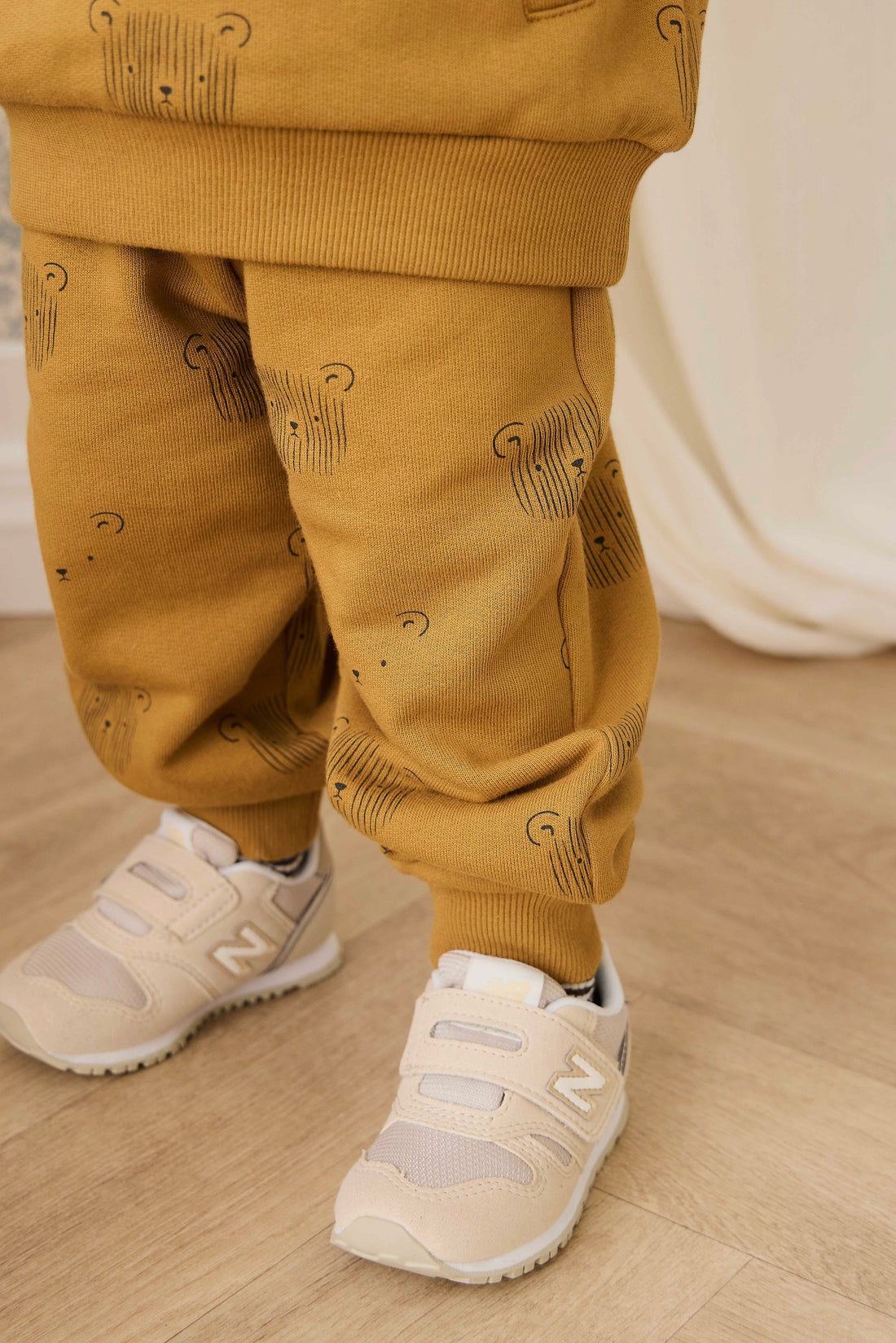Organic Cotton Nash Track Pant - Buckwheat Teddy Face Childrens Pant from Jamie Kay USA