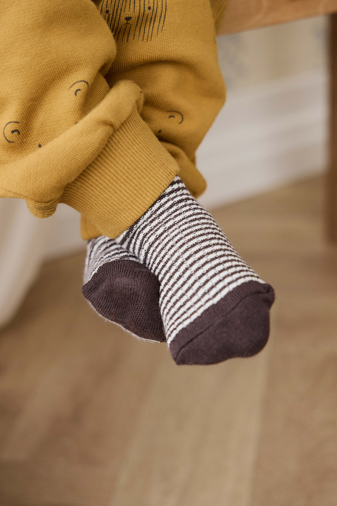 Oliver Socks - Petite Stripe Raku/Cloud Childrens Sock from Jamie Kay USA