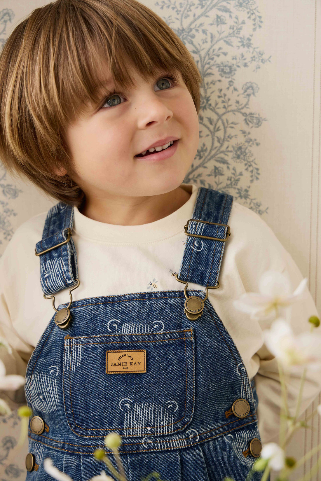 Wilson Overall - Teddy Face Denim Childrens Overall from Jamie Kay USA