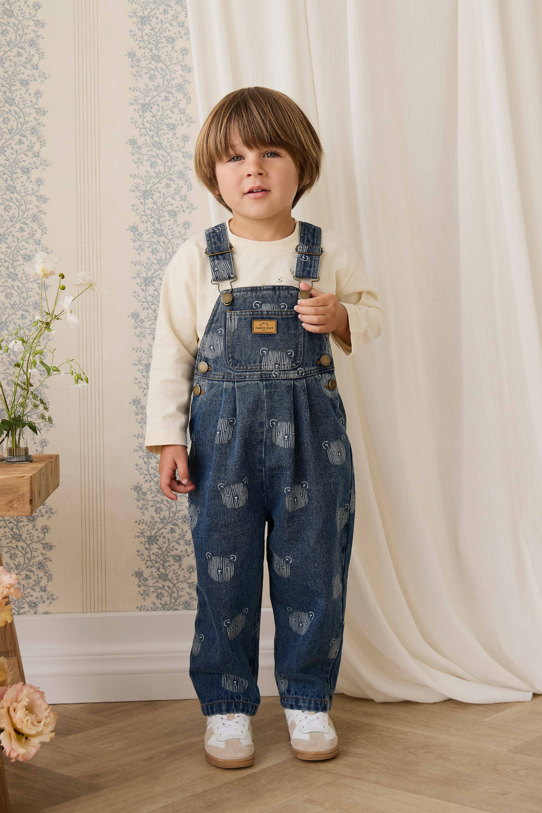 Wilson Overall - Teddy Face Denim Childrens Overall from Jamie Kay USA