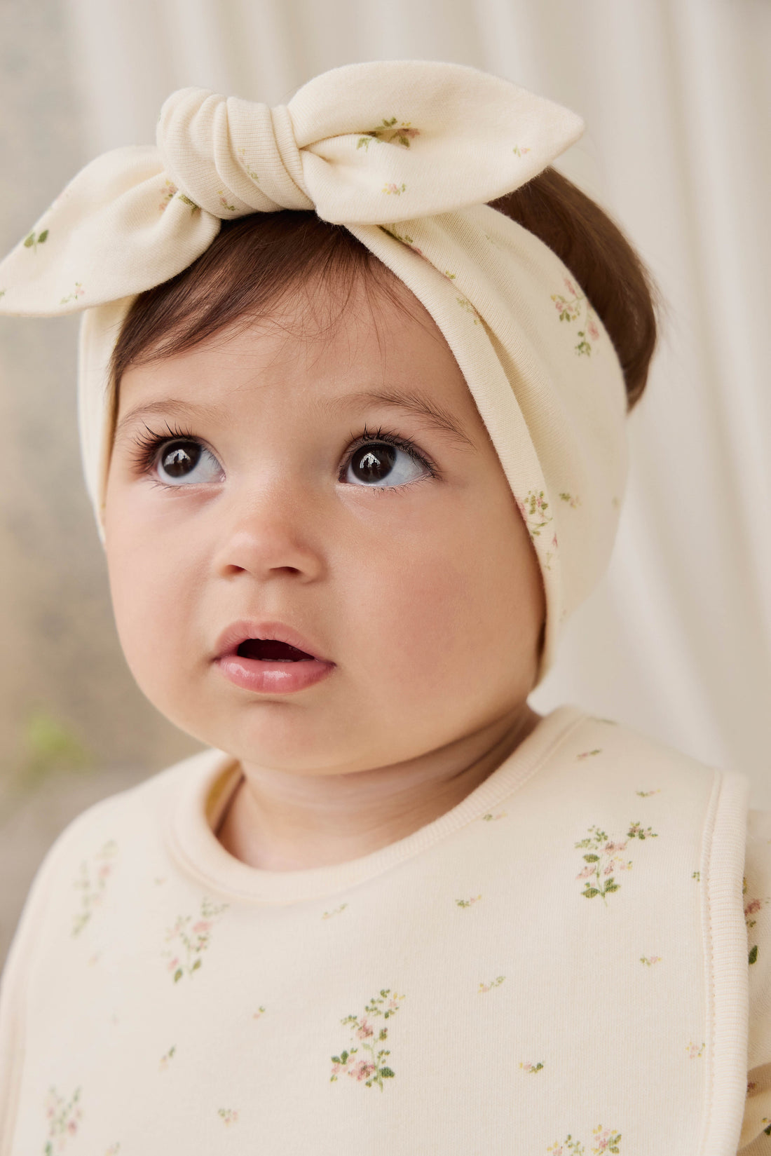 Organic Cotton Headband - Josepha Egret Small Childrens Headband from Jamie Kay USA