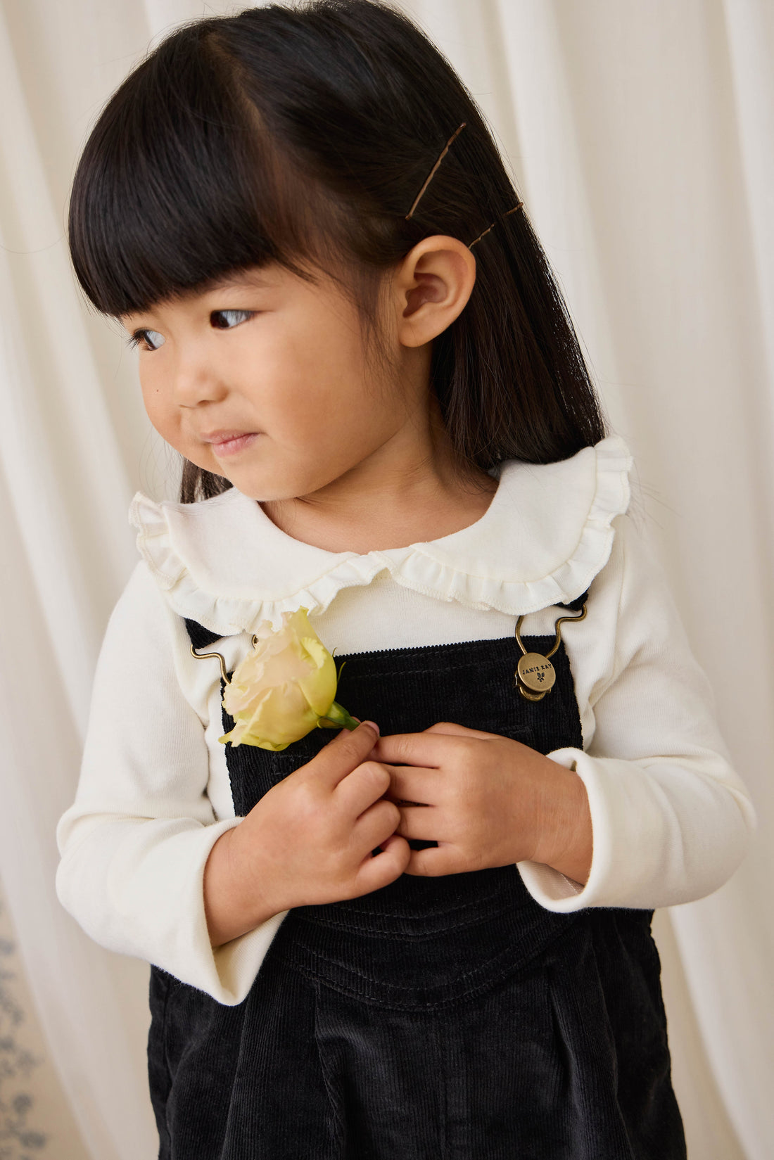 Adelaide Overall - Black Sesame Childrens Overall from Jamie Kay USA