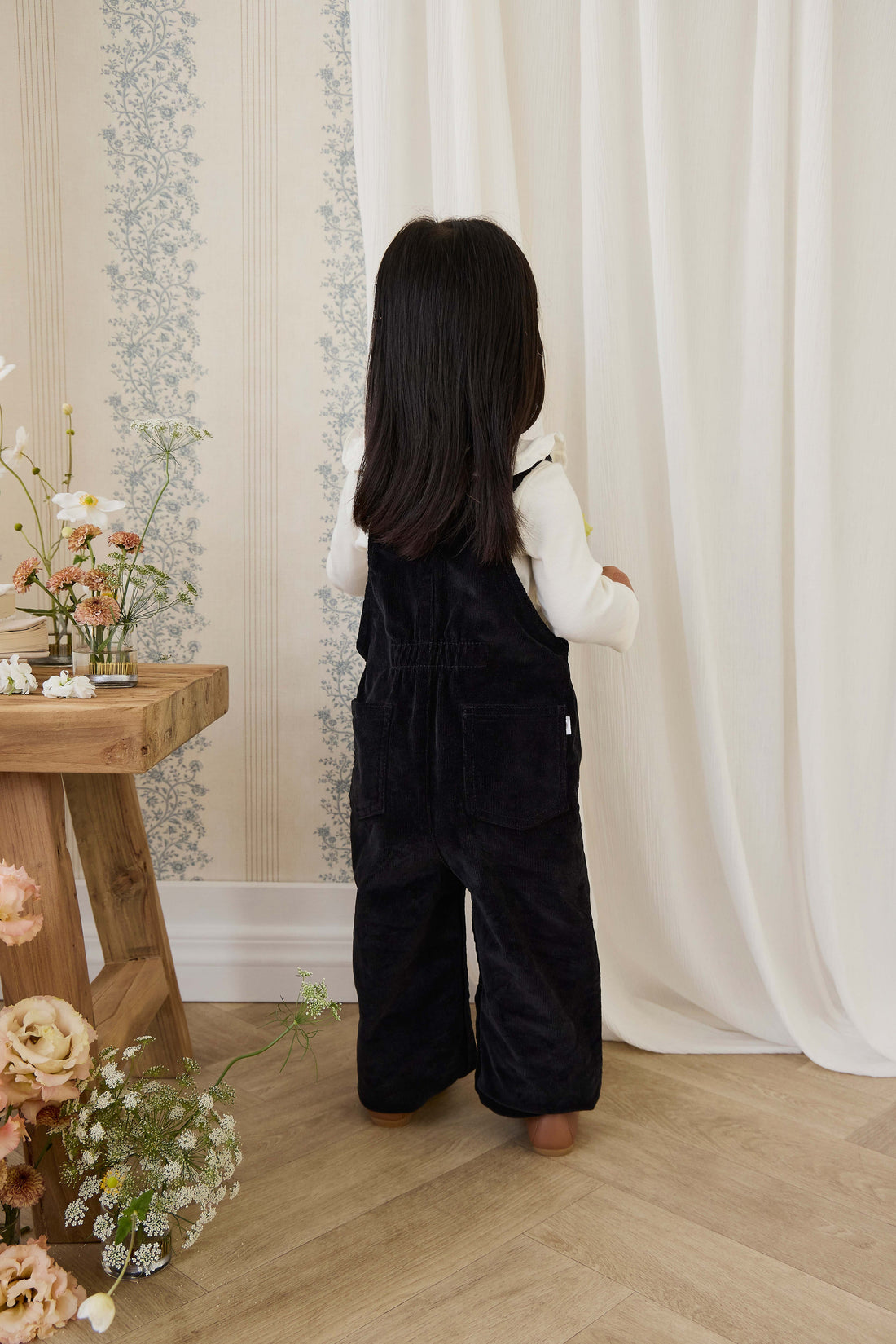 Adelaide Overall - Black Sesame Childrens Overall from Jamie Kay USA