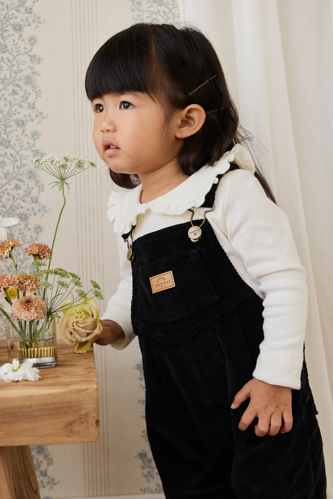 Adelaide Overall - Black Sesame Childrens Overall from Jamie Kay USA