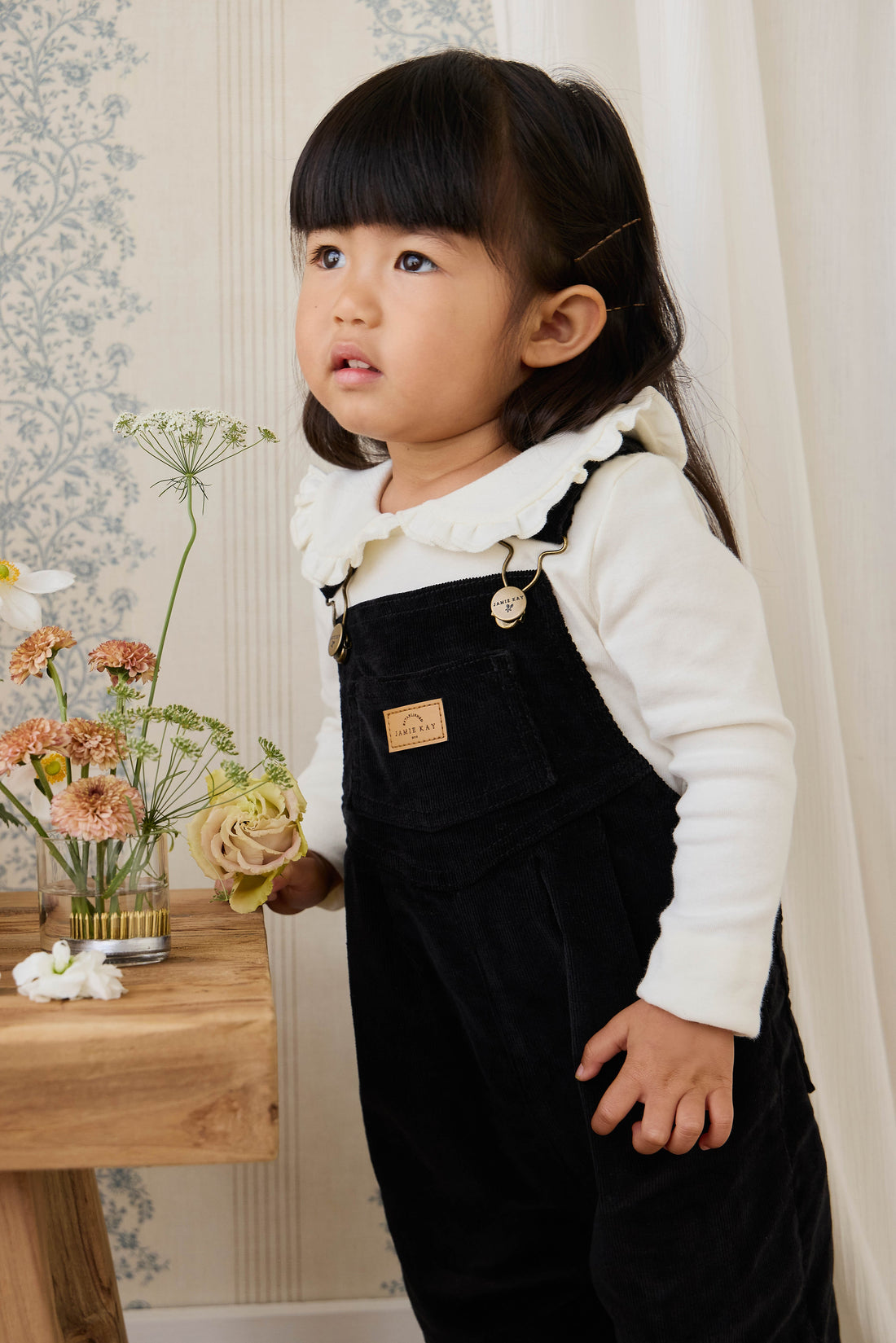 Adelaide Overall - Black Sesame Childrens Overall from Jamie Kay USA