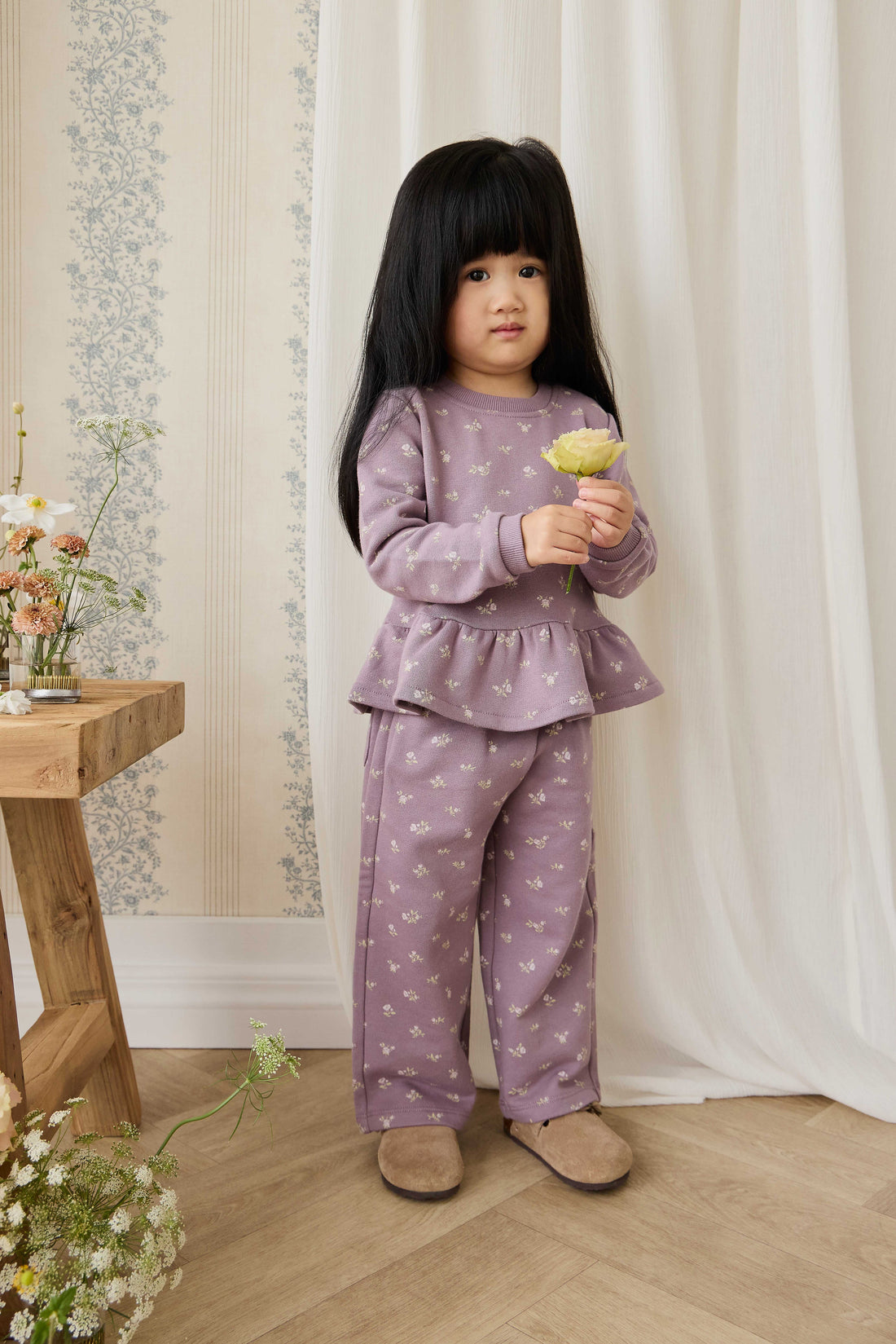 Organic Cotton Emiko Pant - Isla Plum Childrens Pant from Jamie Kay USA