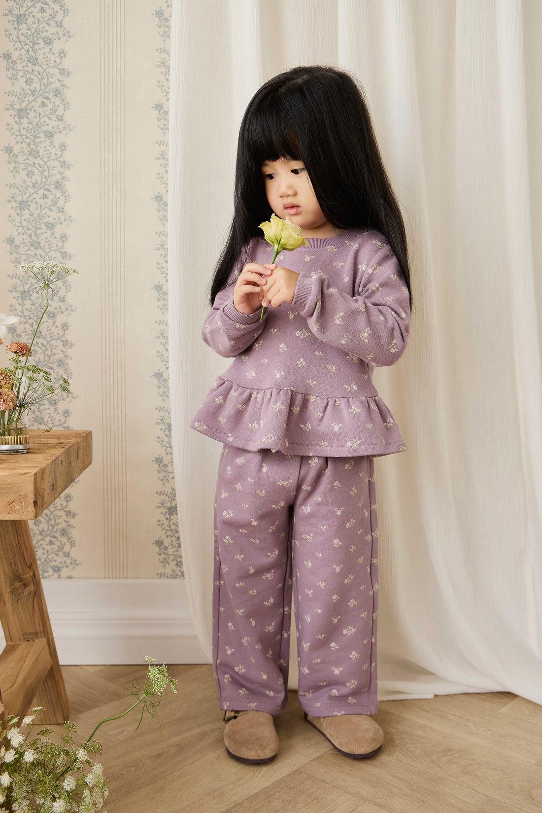 Organic Cotton Emiko Pant - Isla Plum Childrens Pant from Jamie Kay USA
