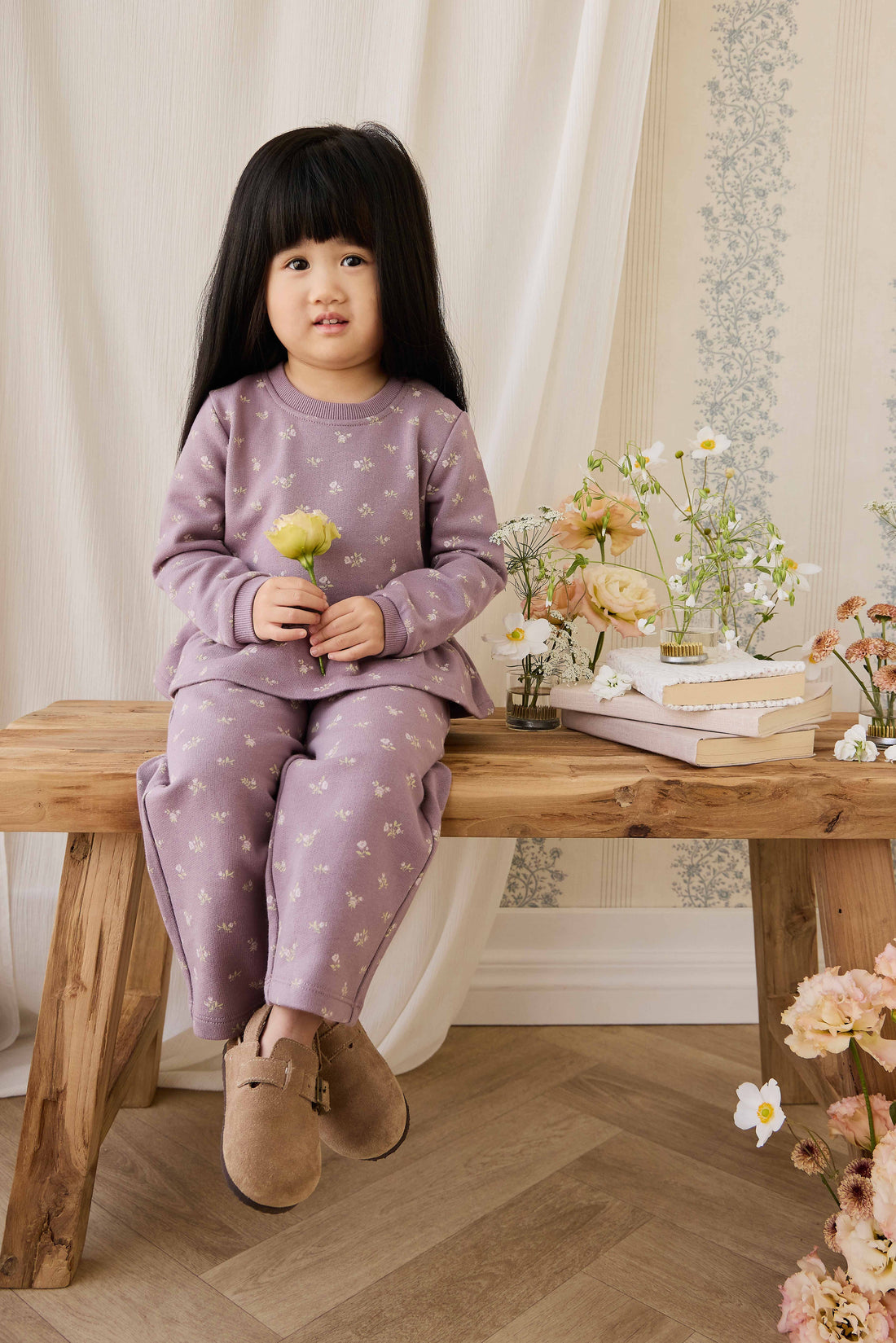Organic Cotton Emiko Pant - Isla Plum Childrens Pant from Jamie Kay USA