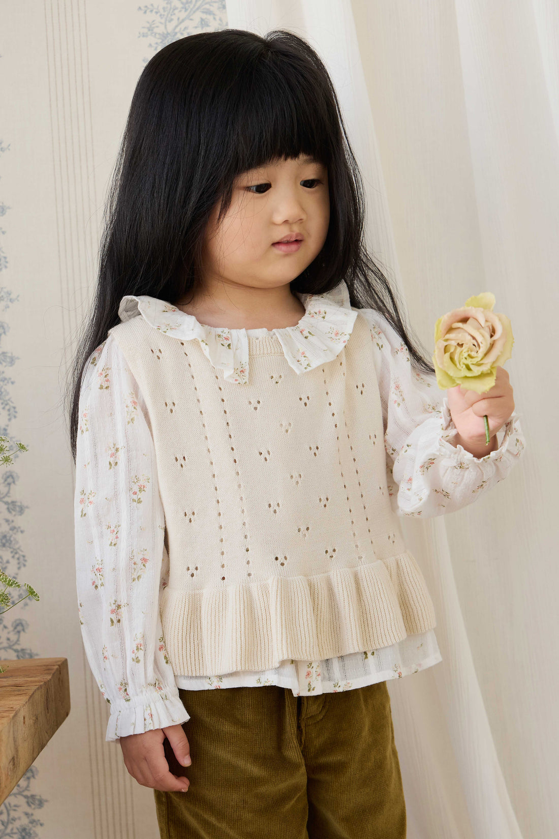 Erica Knitted Top - Vanilla Childrens Top from Jamie Kay USA