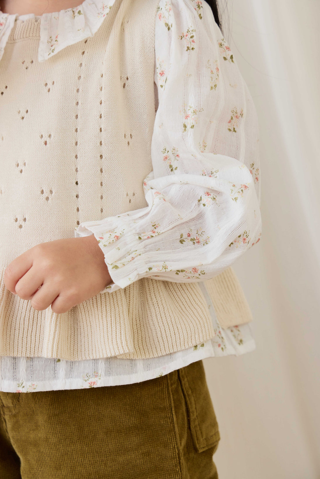 Organic Cotton Brynlee Top - Josepha Egret Childrens Top from Jamie Kay USA