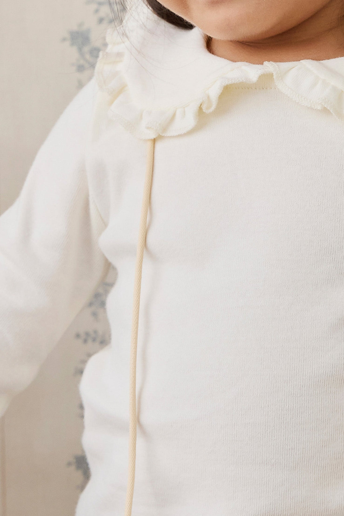Organic Cotton Rib Adelaide Top - Parchment Childrens Top from Jamie Kay USA