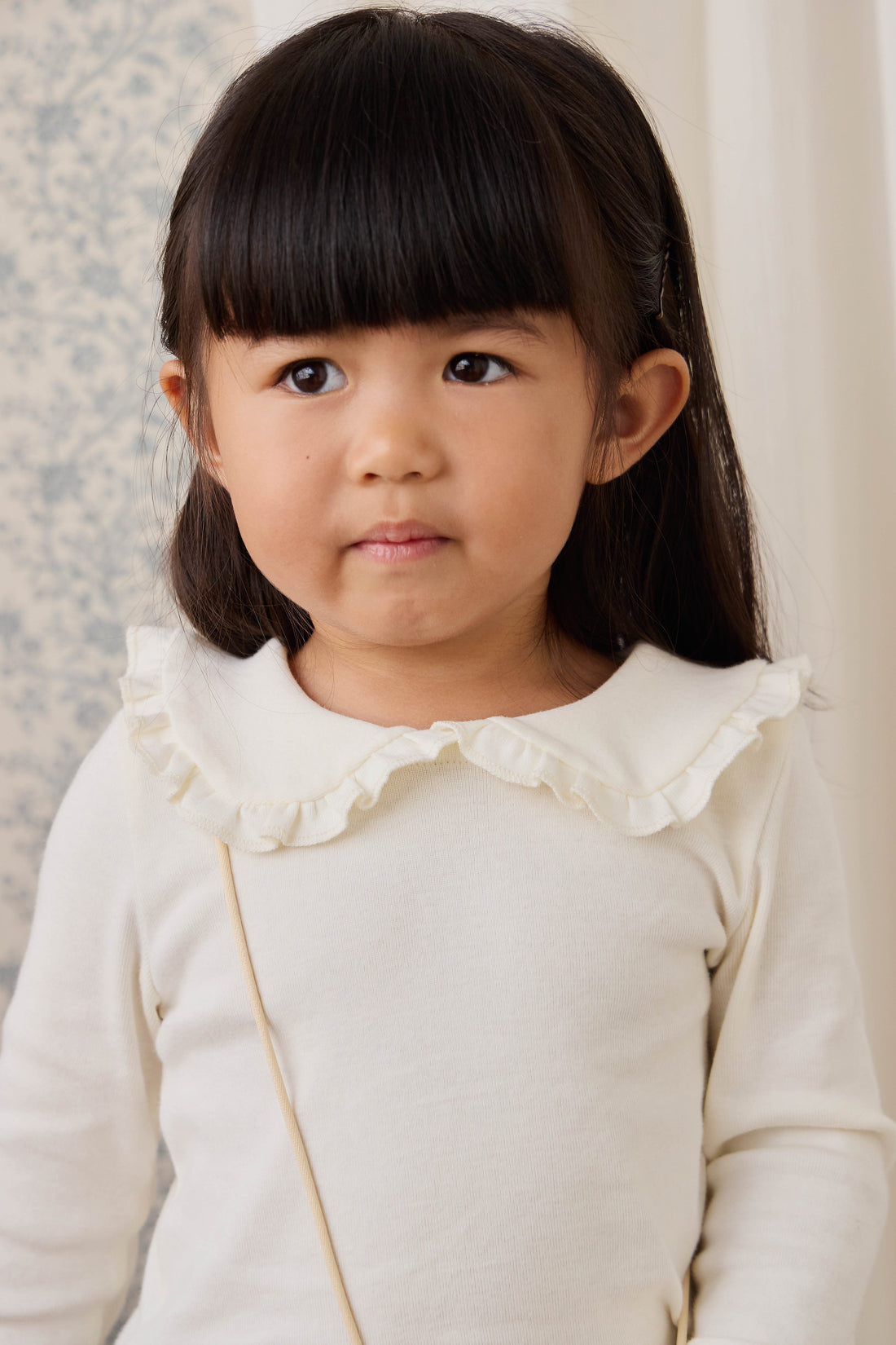 Organic Cotton Rib Adelaide Top - Parchment Childrens Top from Jamie Kay USA