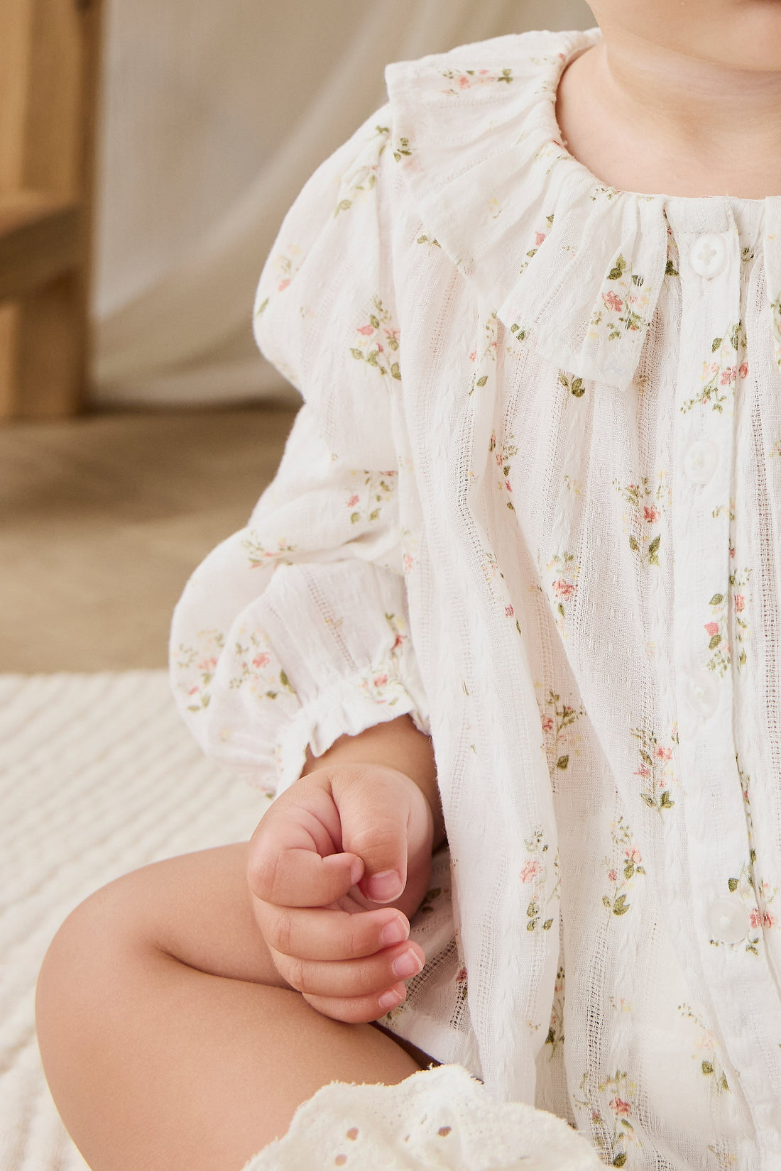 Organic Cotton Brynlee Top - Josepha Egret Childrens Top from Jamie Kay USA