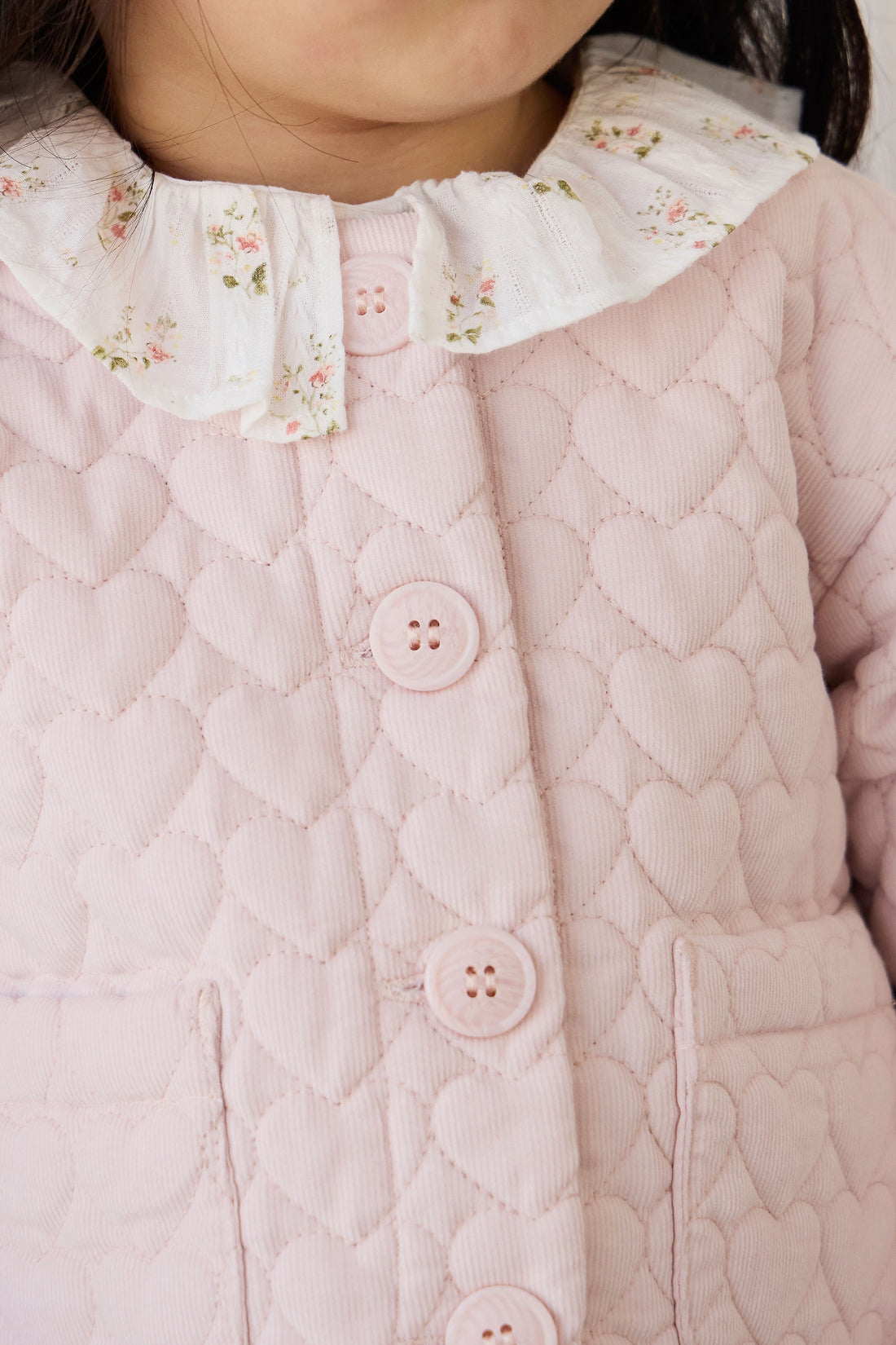 Elara Pincord Jacket - Soft Misty Rose Childrens Jacket from Jamie Kay USA