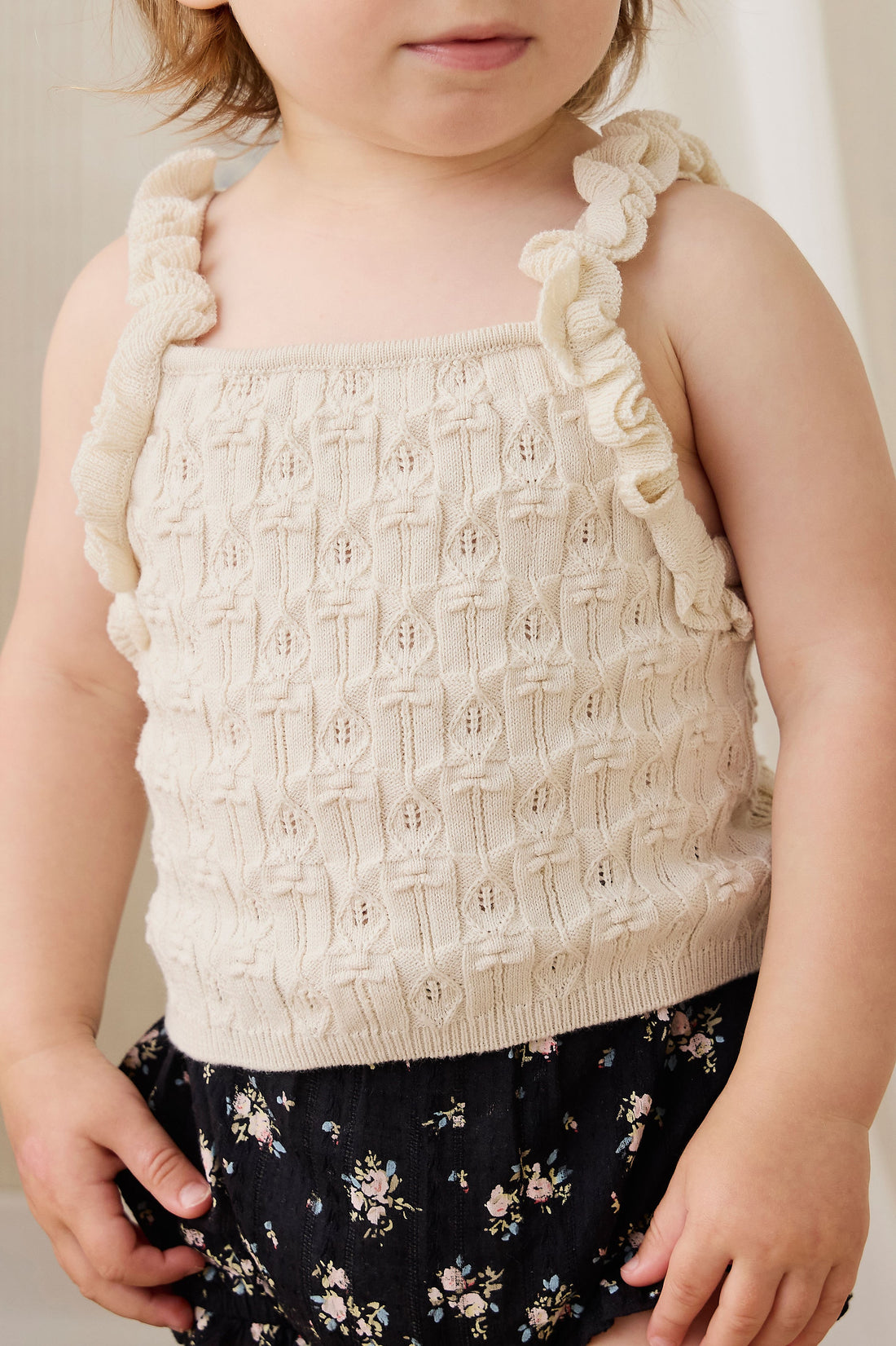 Sammy Knitted Top - Vanilla Childrens Top from Jamie Kay USA