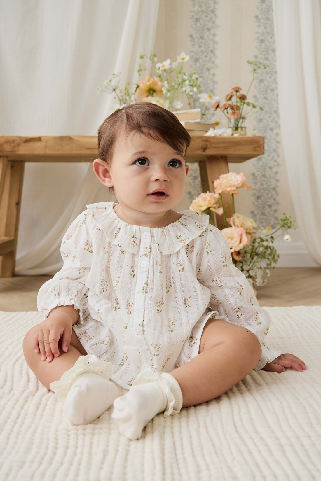 Organic Cotton Brynlee Top - Josepha Egret Childrens Top from Jamie Kay USA