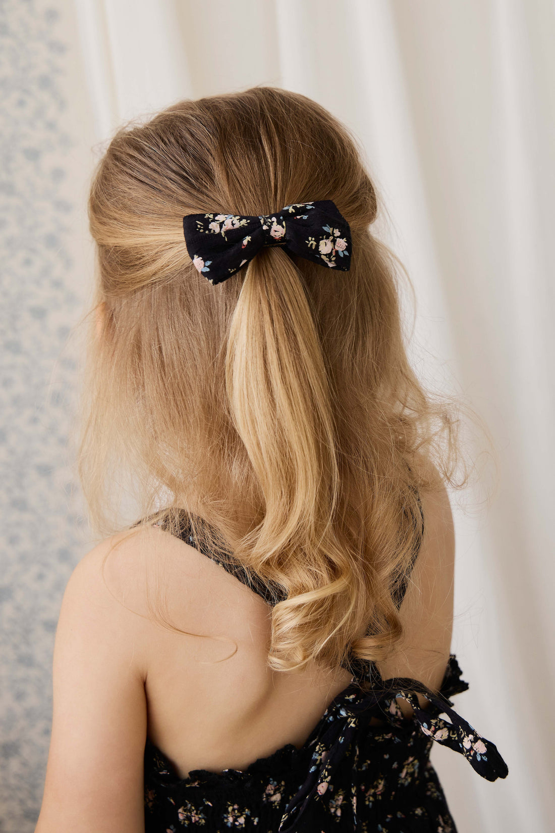Organic Cotton Desiree Bow - Cassie Caviar Childrens Bow from Jamie Kay USA