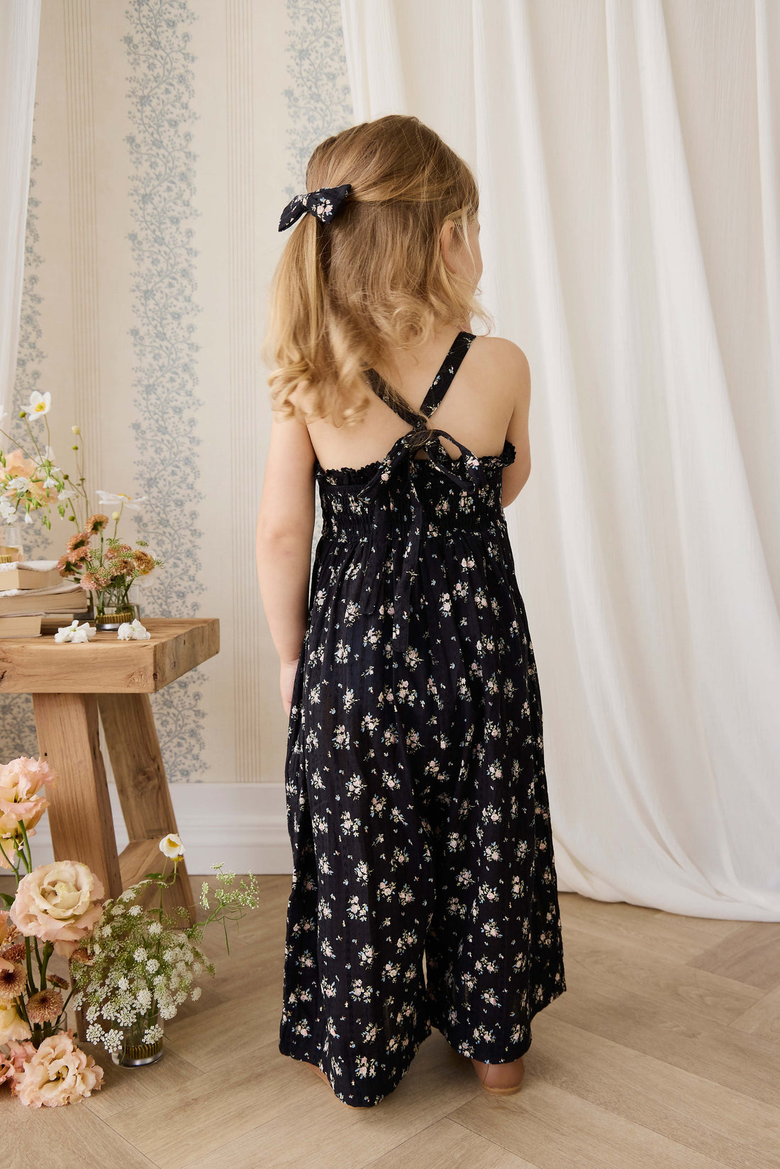 Organic Cotton Gianna Jumpsuit - Cassie Caviar Childrens Jumpsuit from Jamie Kay USA