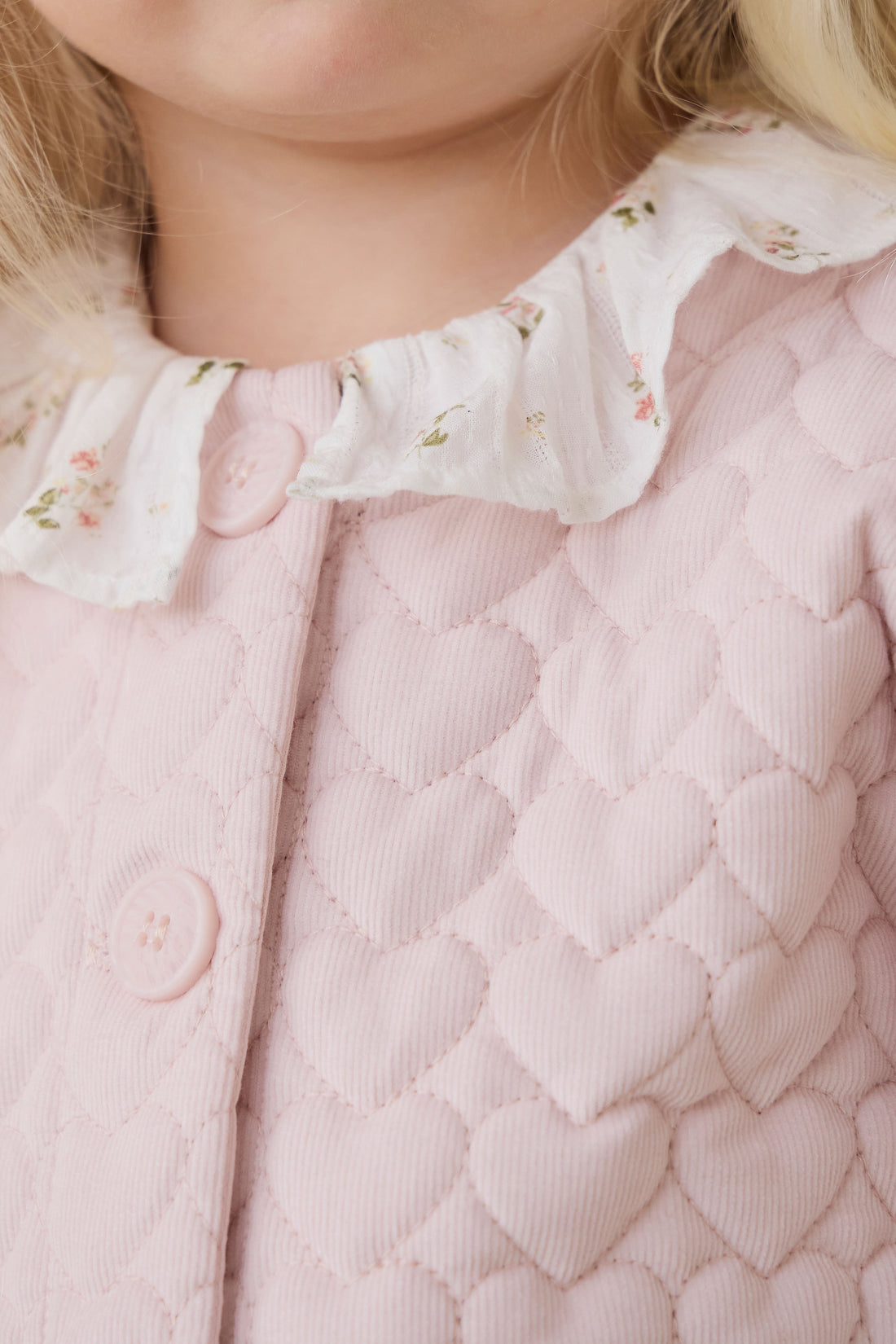 Elara Pincord Jacket - Soft Misty Rose Childrens Jacket from Jamie Kay USA