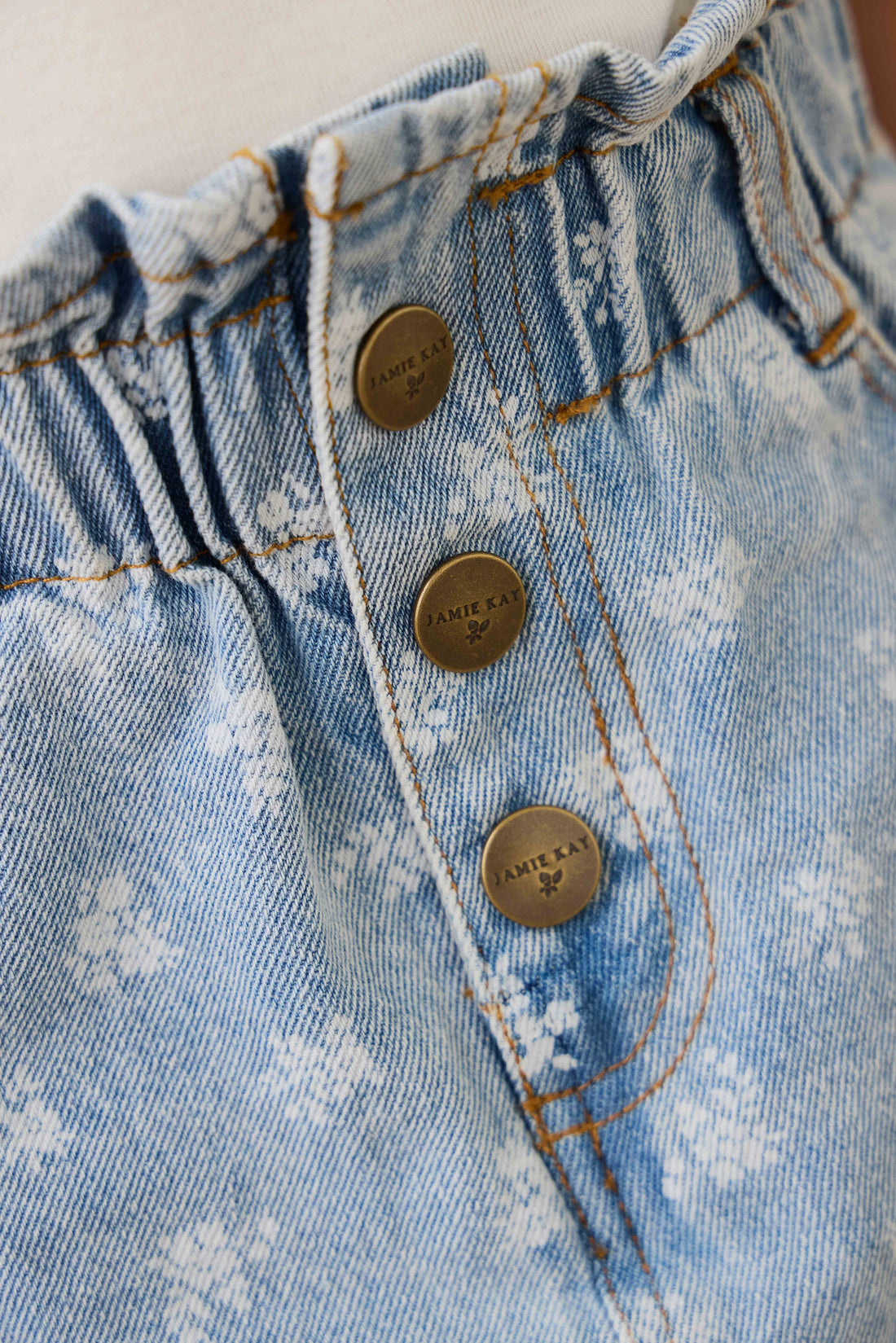 Brielle Skirt - Tully Floral Denim Childrens Skirt from Jamie Kay USA