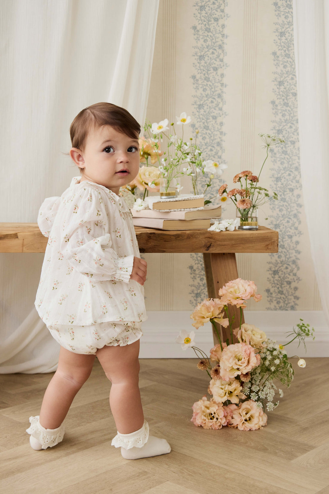 Organic Cotton Brynlee Top - Josepha Egret Childrens Top from Jamie Kay USA
