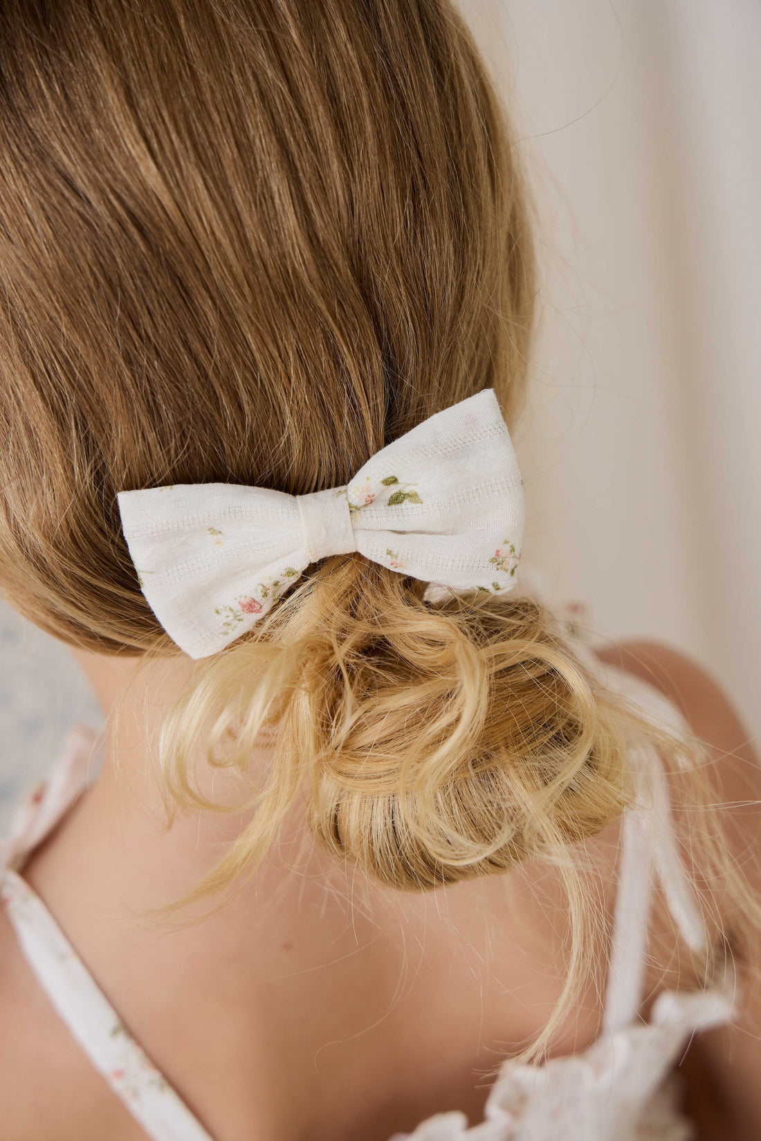 Organic Cotton Desiree Bow - Josepha Egret Childrens Bow from Jamie Kay USA