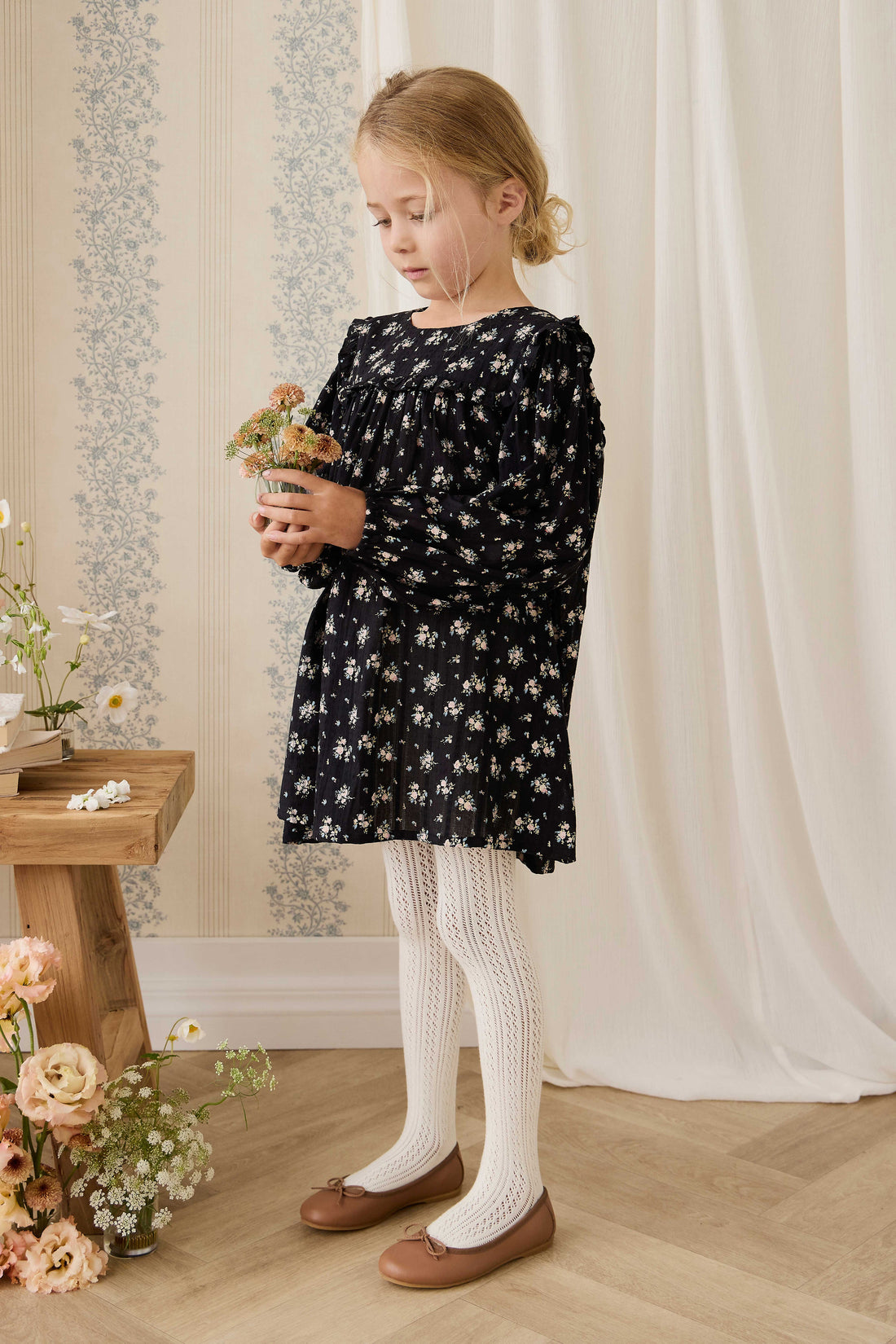 Isabella Tights - Parchment Childrens Tights from Jamie Kay USA