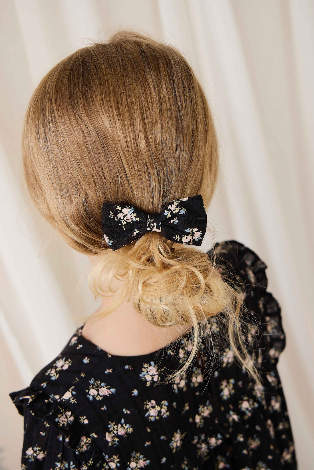 Organic Cotton Desiree Bow - Cassie Caviar Childrens Bow from Jamie Kay USA